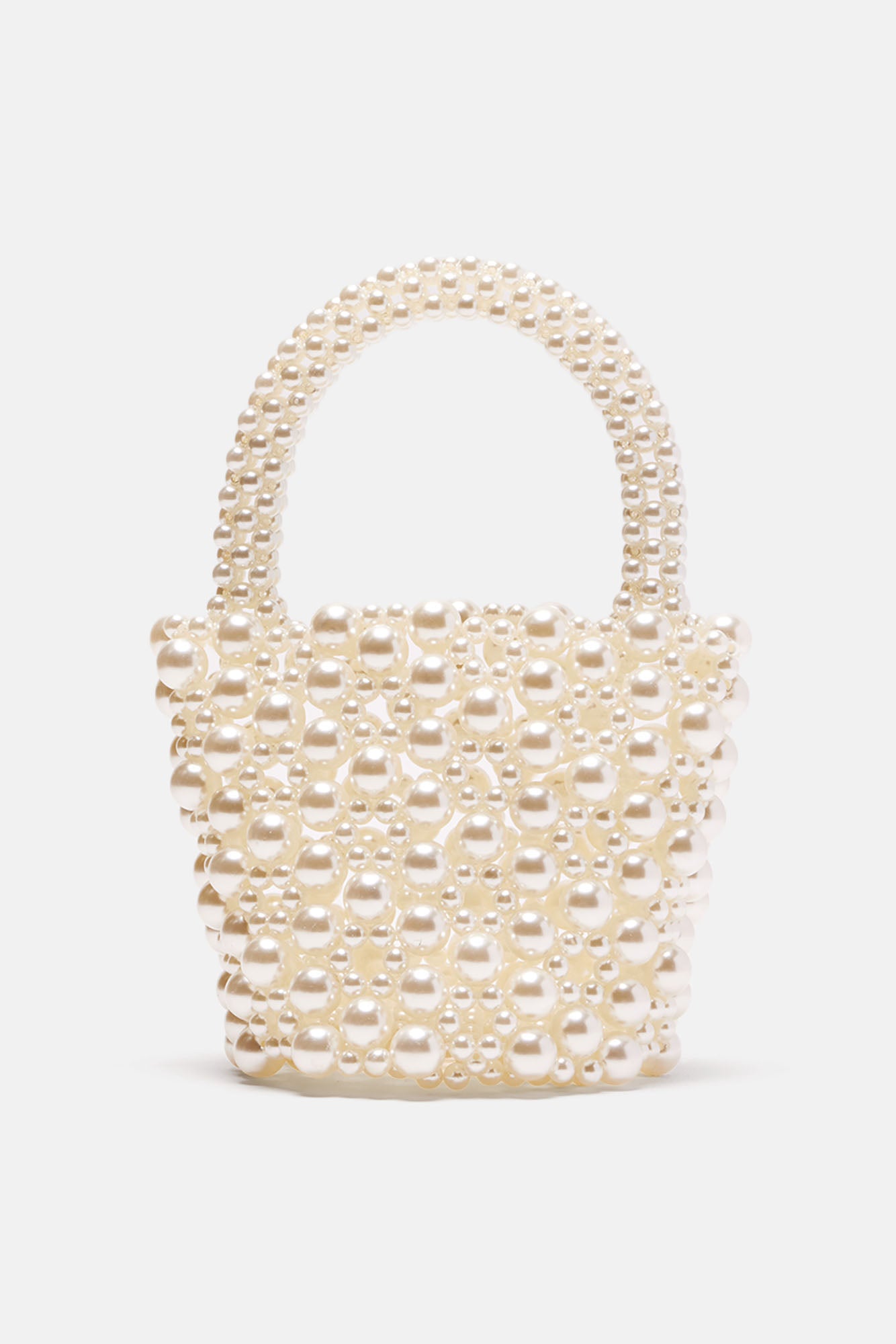 Stylish Chic Pearl Handbag - Ivory