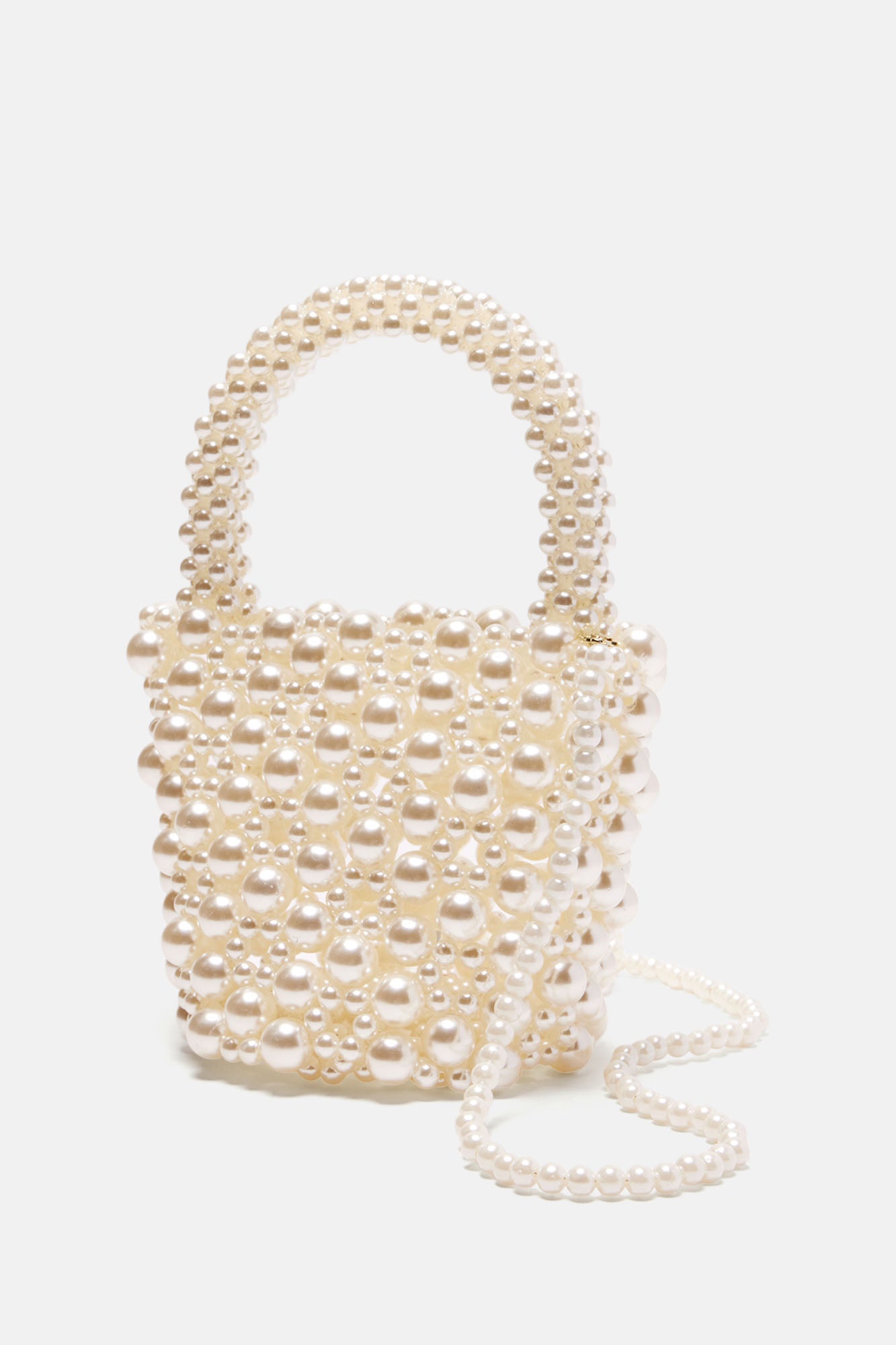 Stylish Chic Pearl Handbag - Ivory