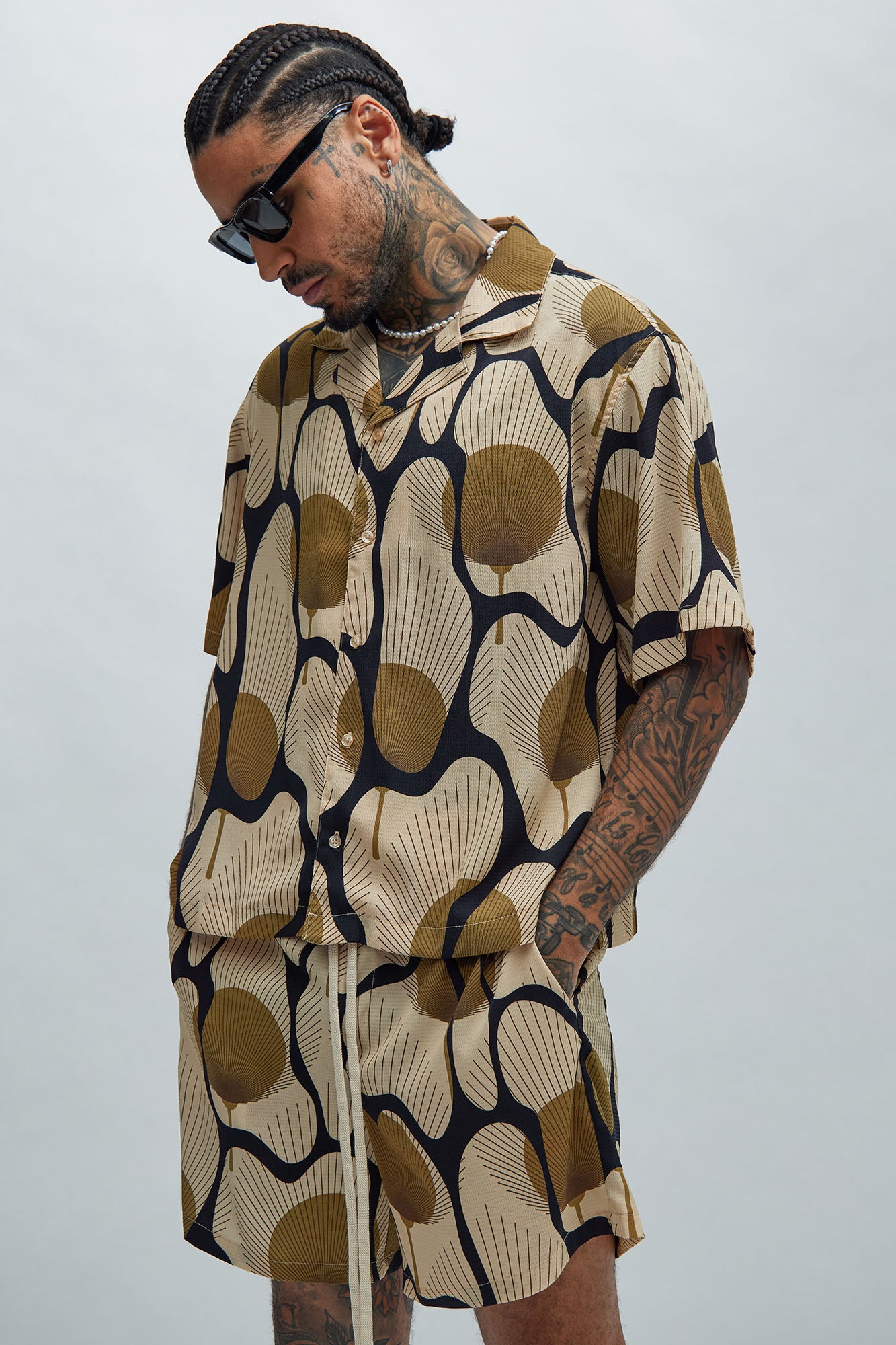 Sahara Textured Shirt - Tan/Multi
