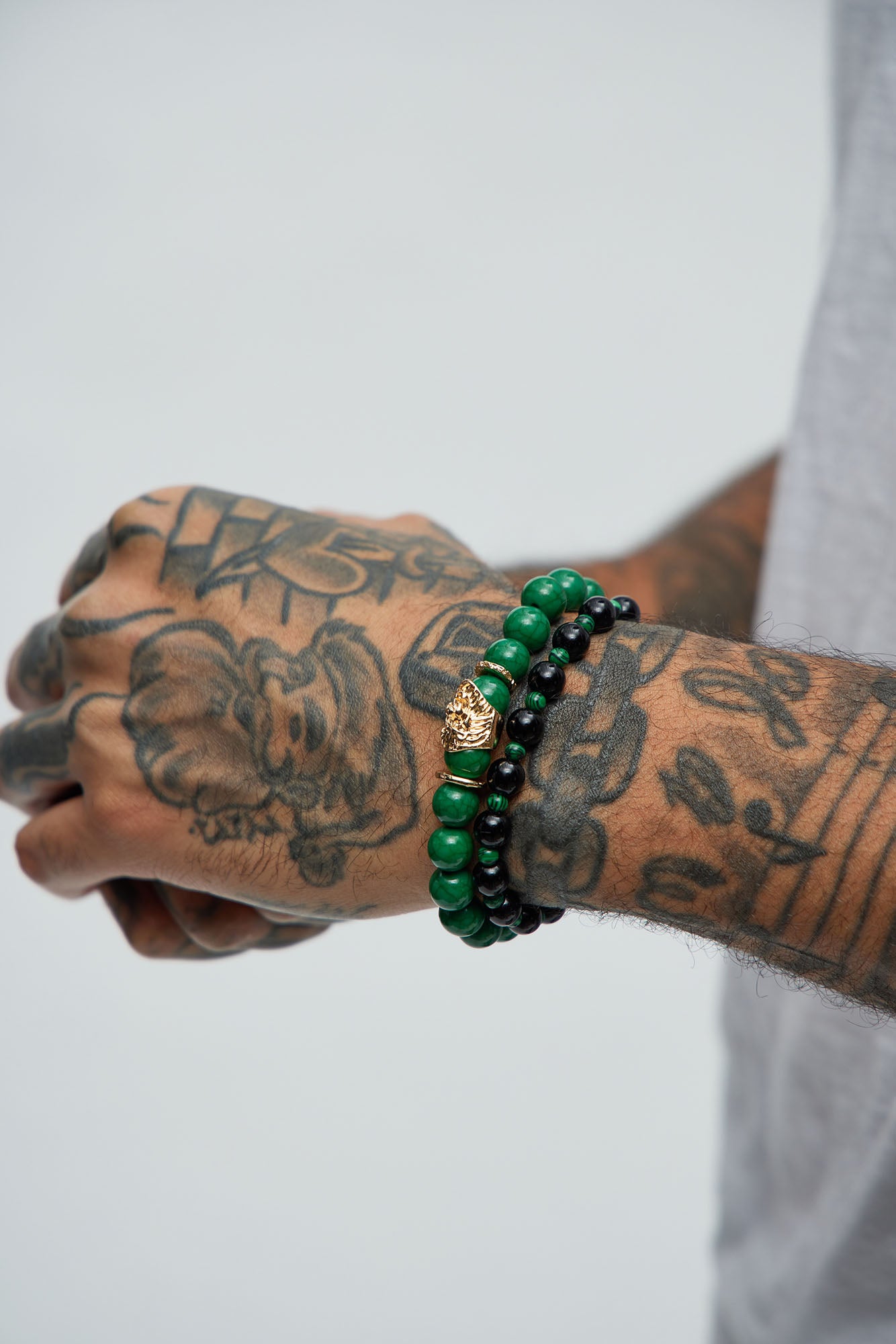 Calm Vibes Bracelet Set - Black/Green