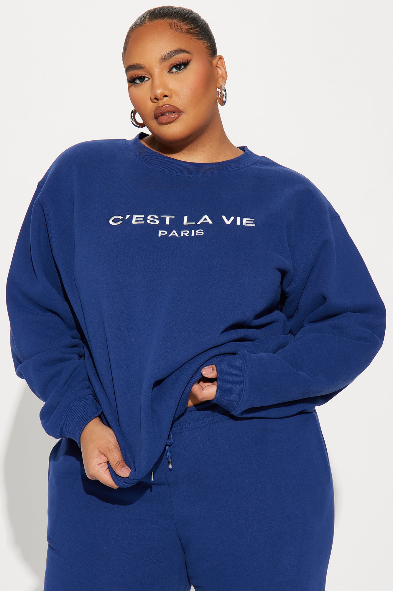 C’est La Vie Sweatpant Set - Navy