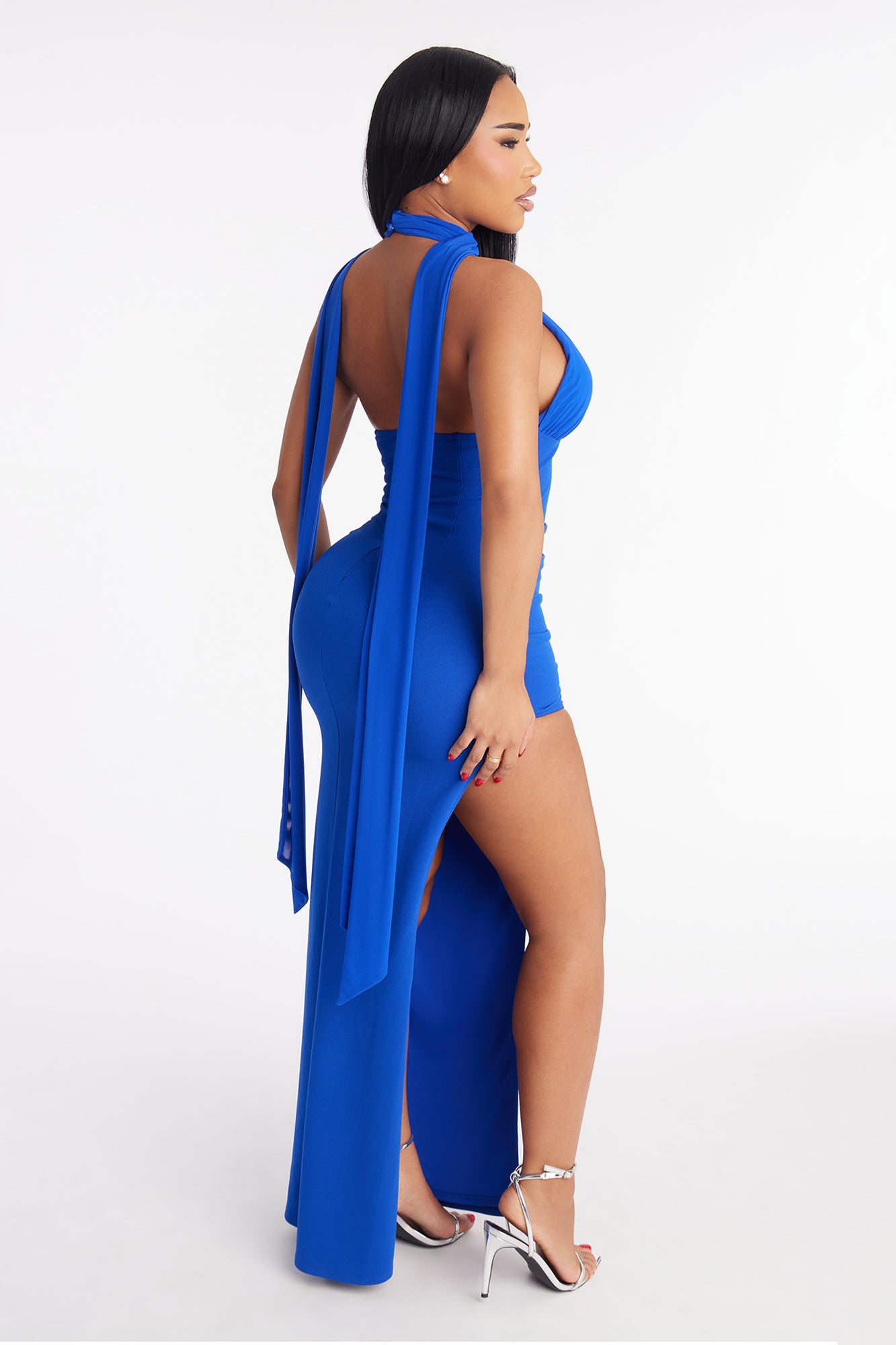 Marcelle Draped Gown - Royal