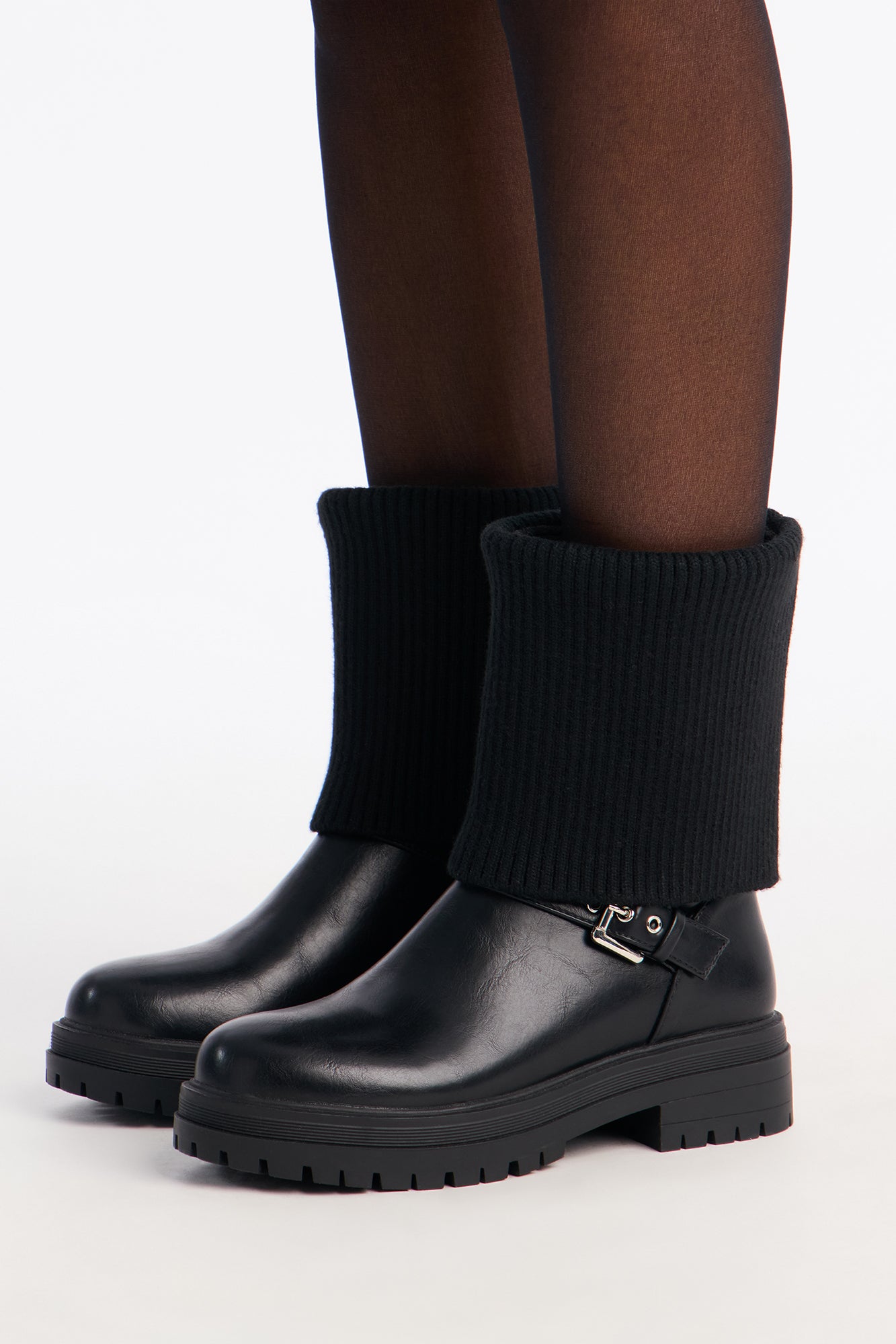 Jasiah Overlay Booties - Black