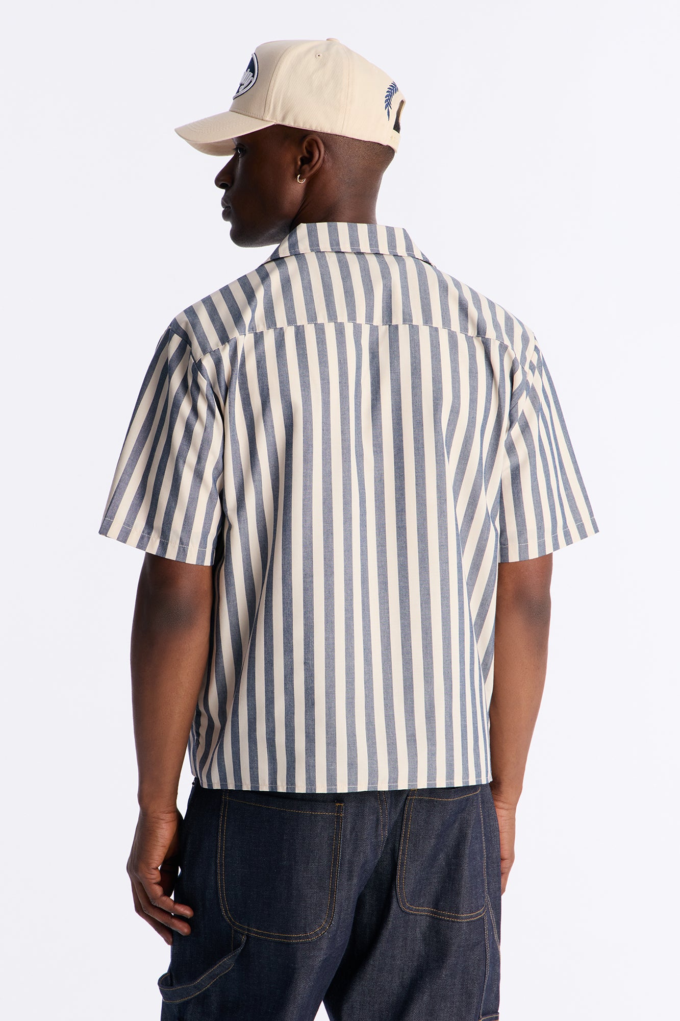 Pit Stop Mechanic Button Up Shirt - Navy