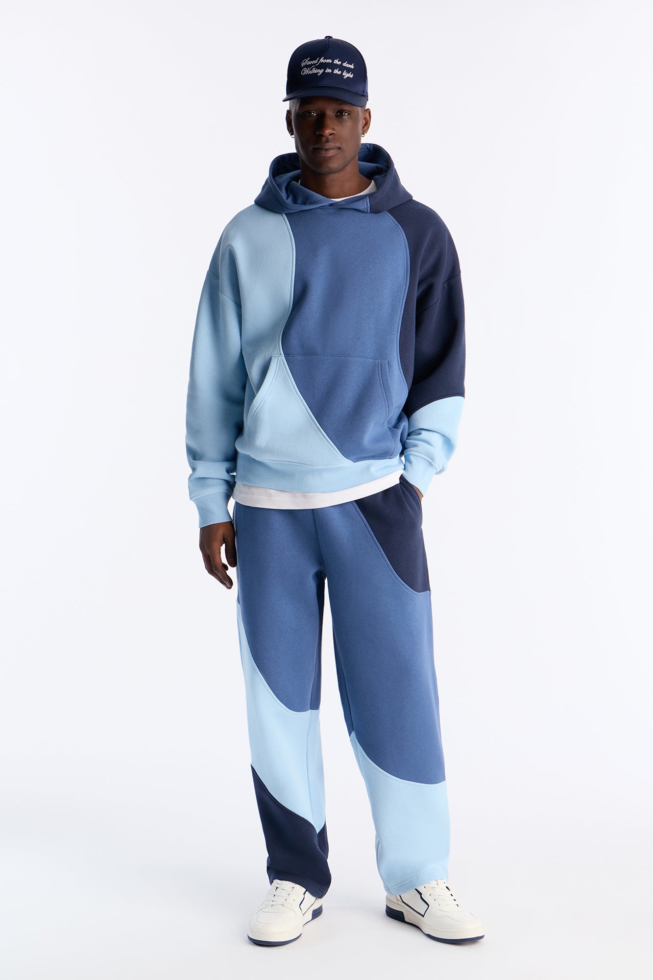 Neapolitan Paneled Straight Sweatpants - Blue