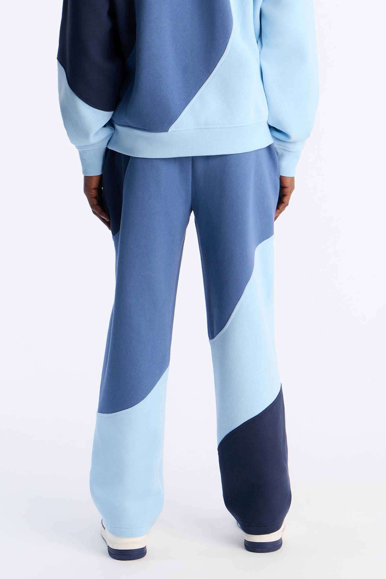 Neapolitan Paneled Straight Sweatpants - Blue