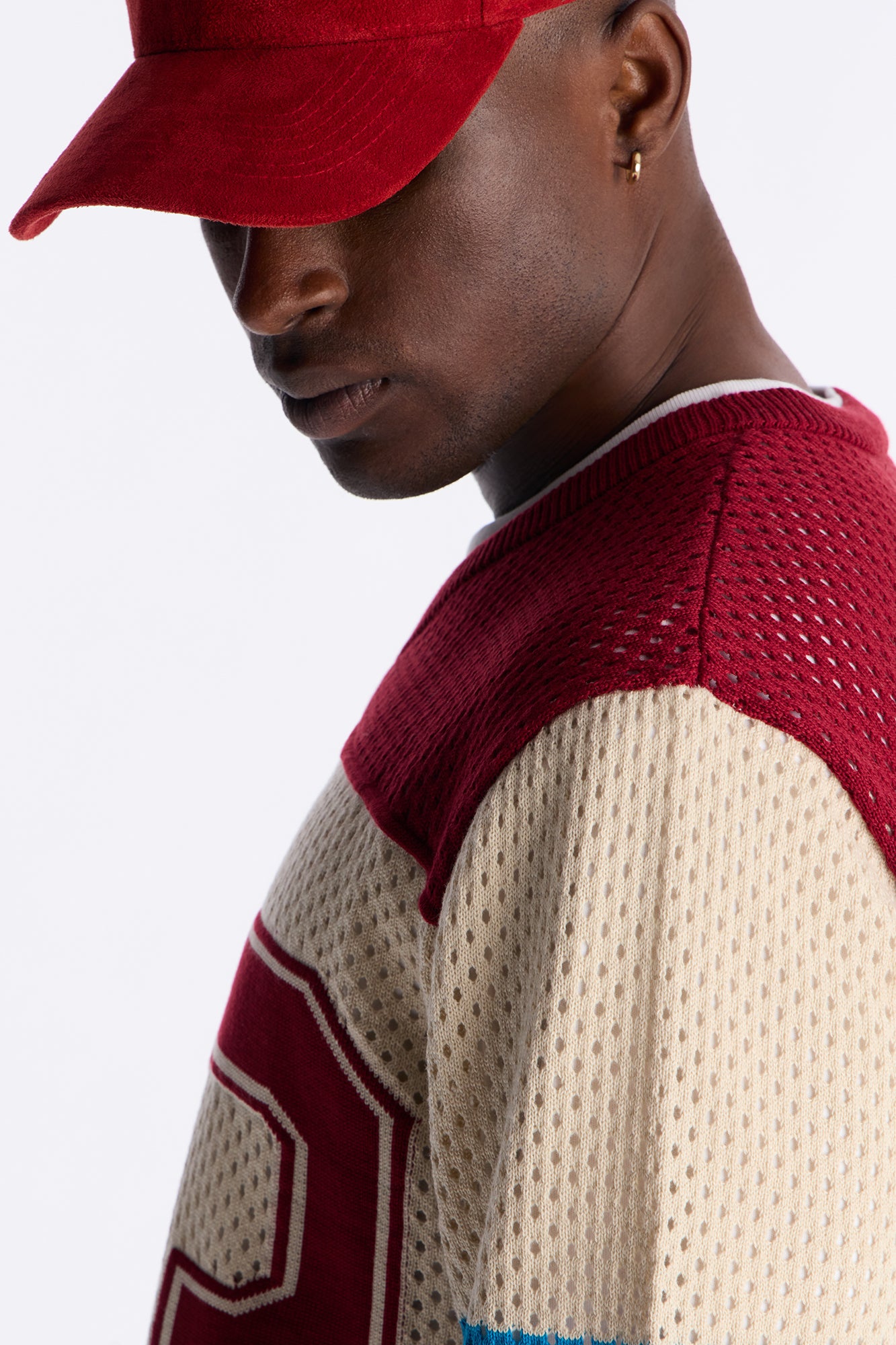 33 Striped Short Sleeve Jersey - Burgundy/combo