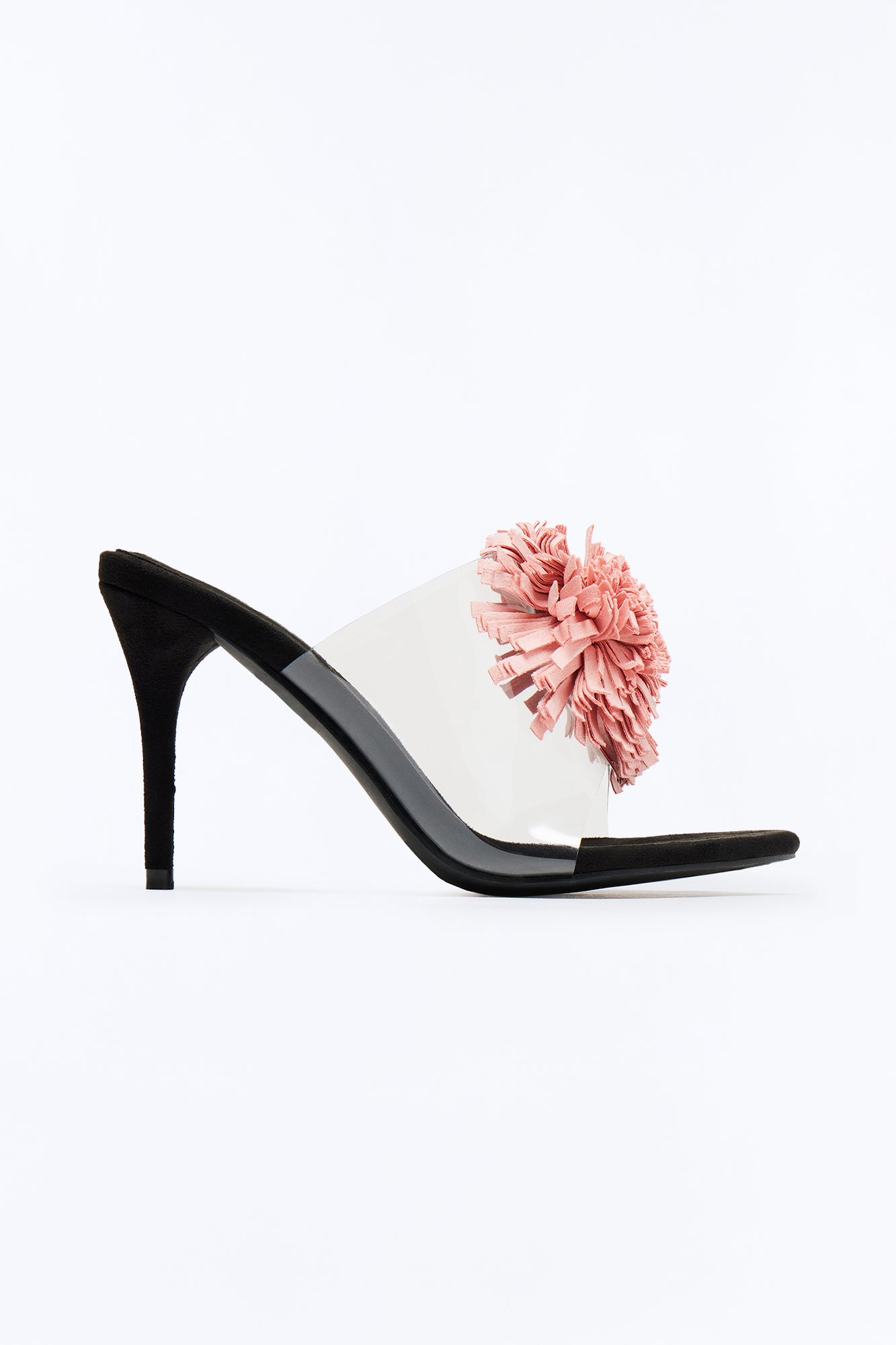 Nulive Flower Stiletto Heels - Black