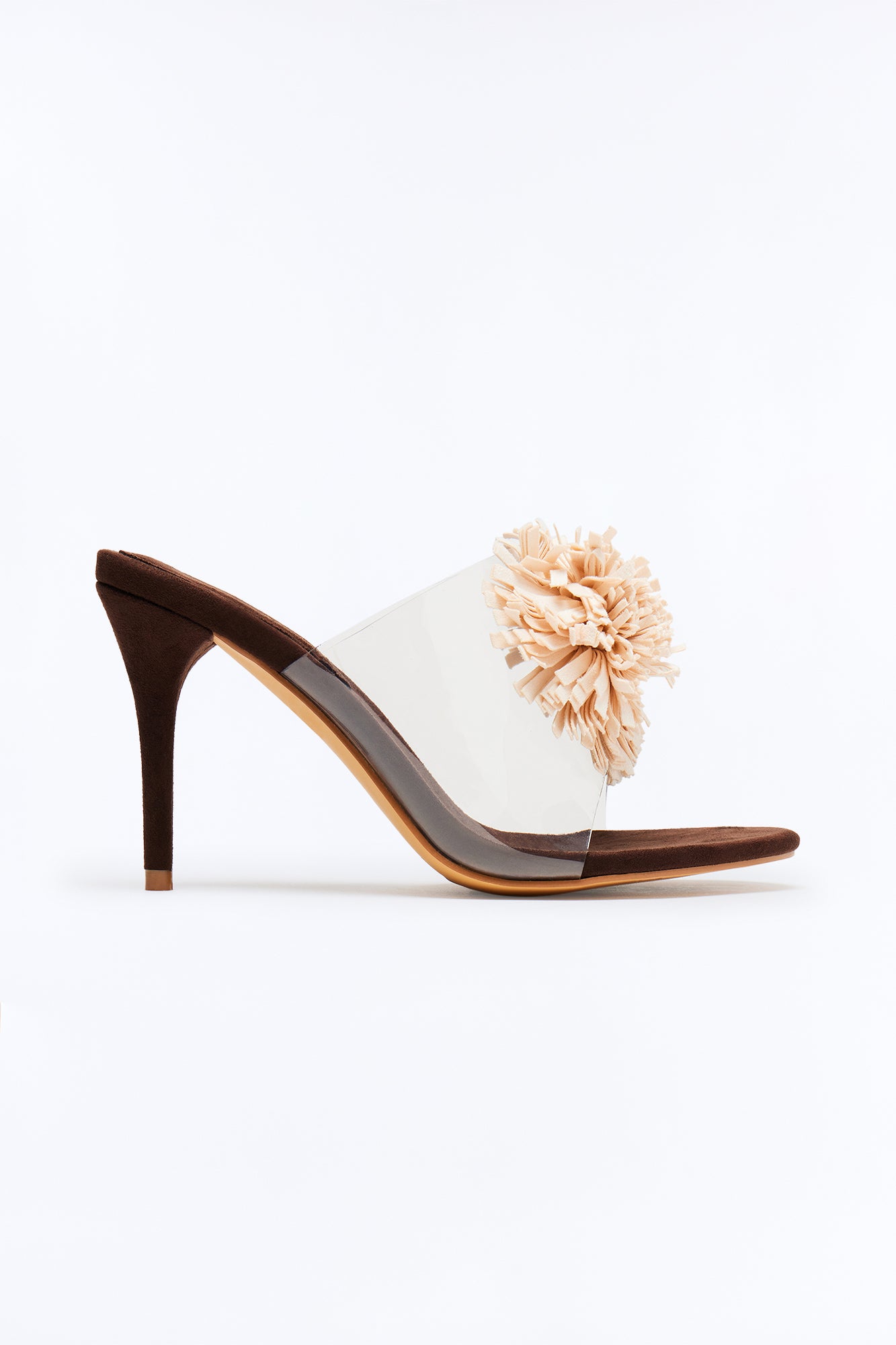 Nulive Flower Stiletto Heels - Brown