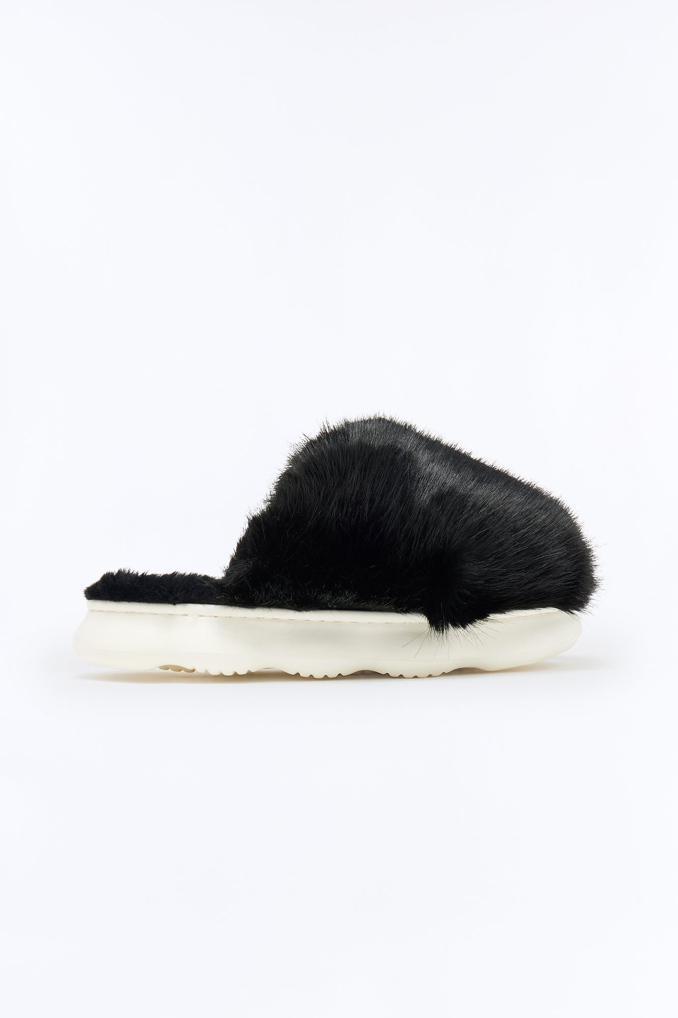 Furby Faux Fur Slippers - Black