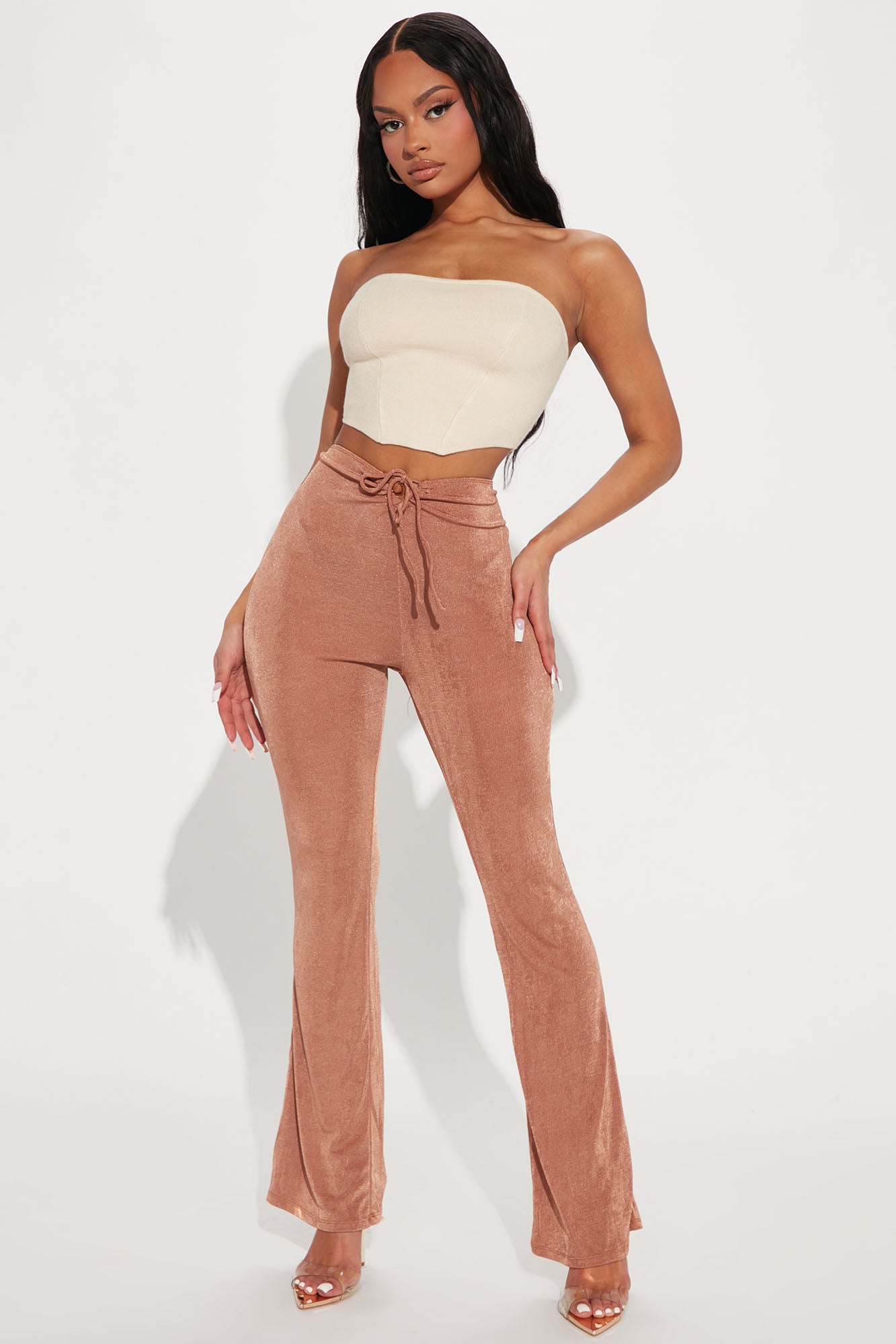 Make It Look Easy Flare Pant - Tan