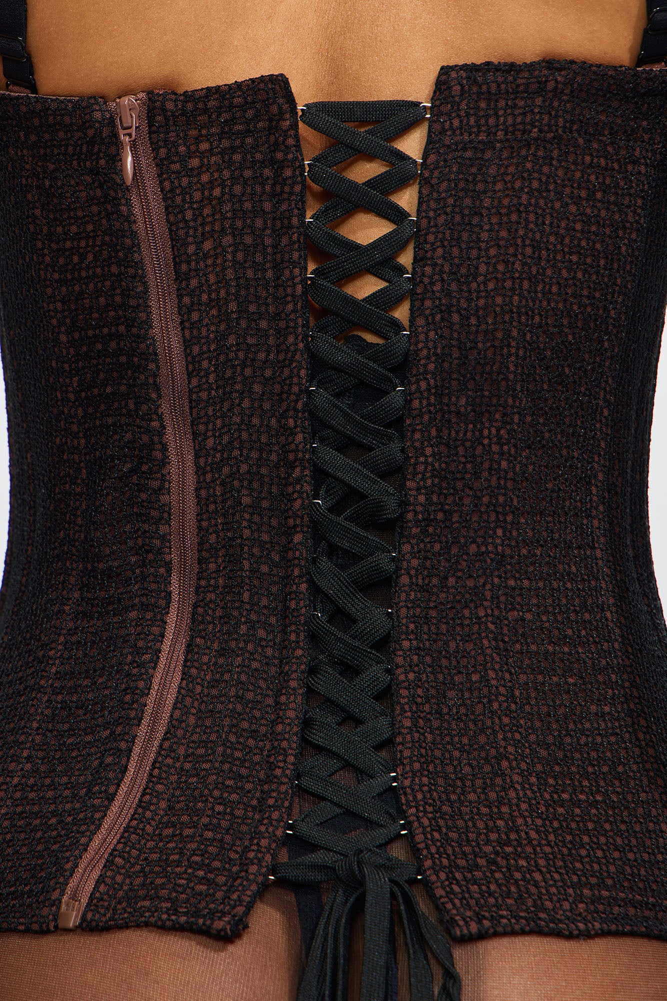 Heartbreaker Corset Top - Chocolate/Combo
