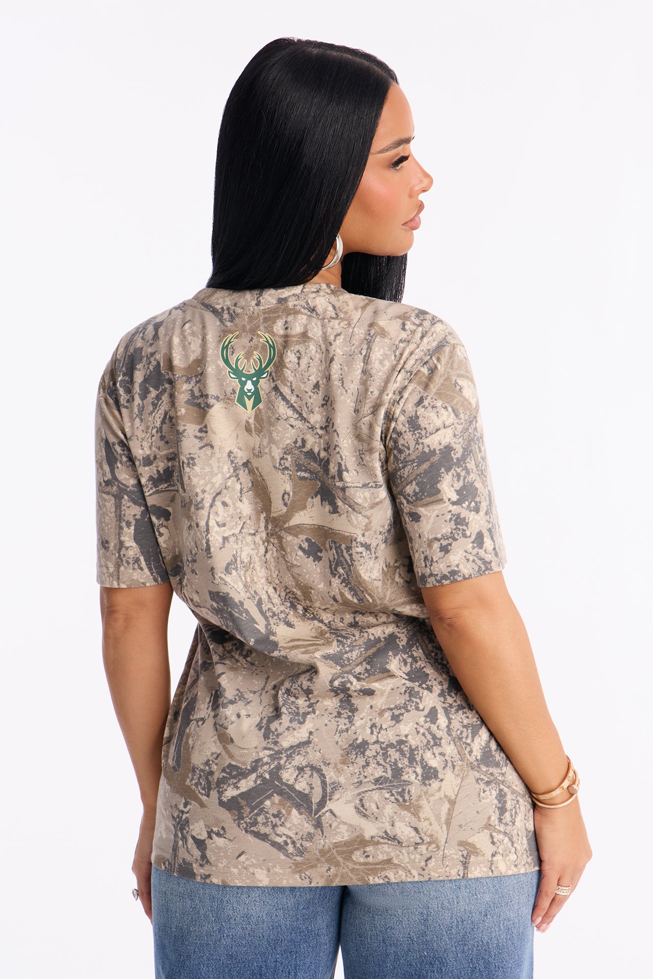 NBA Milwaukee Bucks Camo Tee - Camouflage
