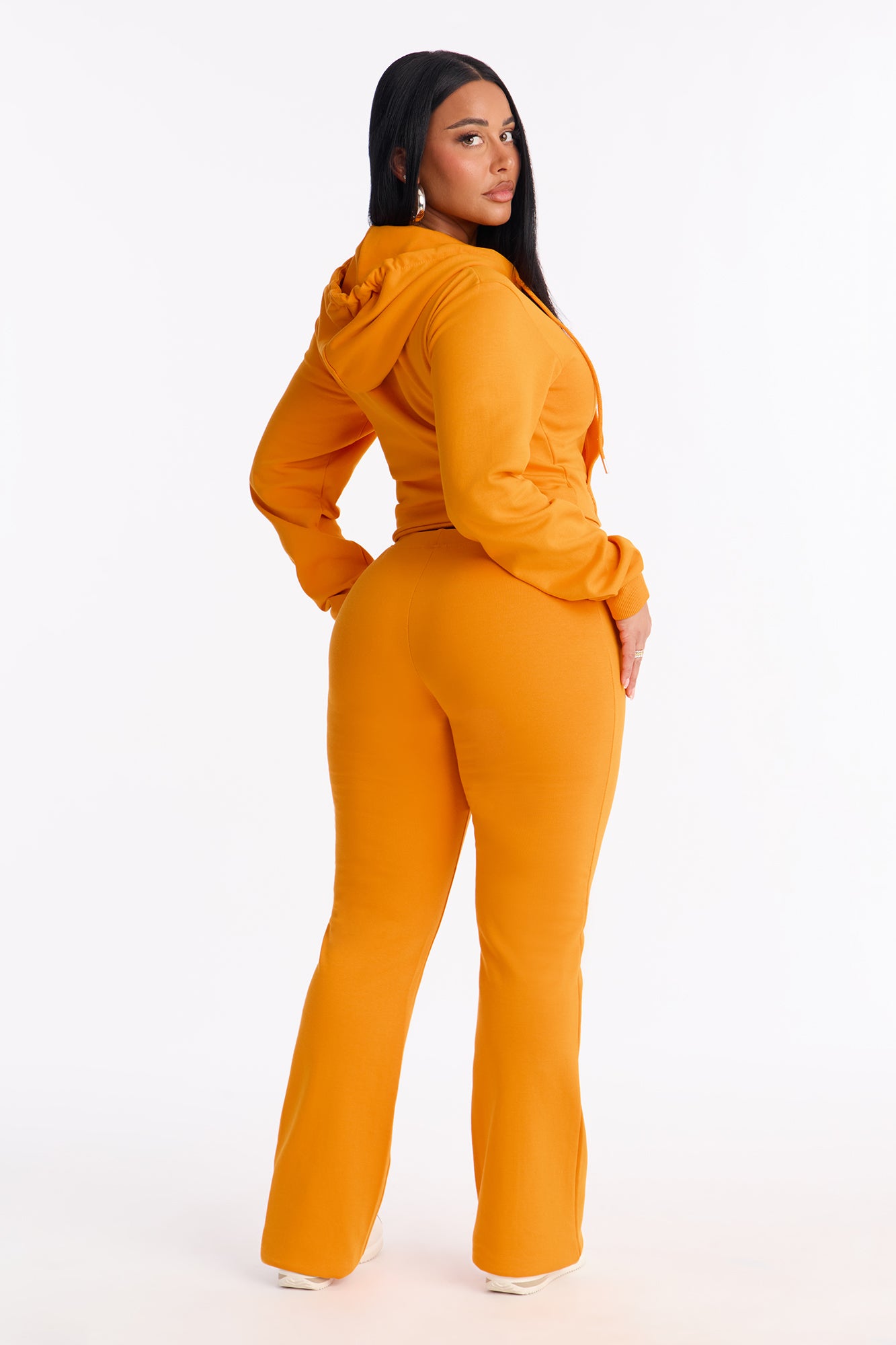 Ready To Go Zip Up Pant Set - Orange