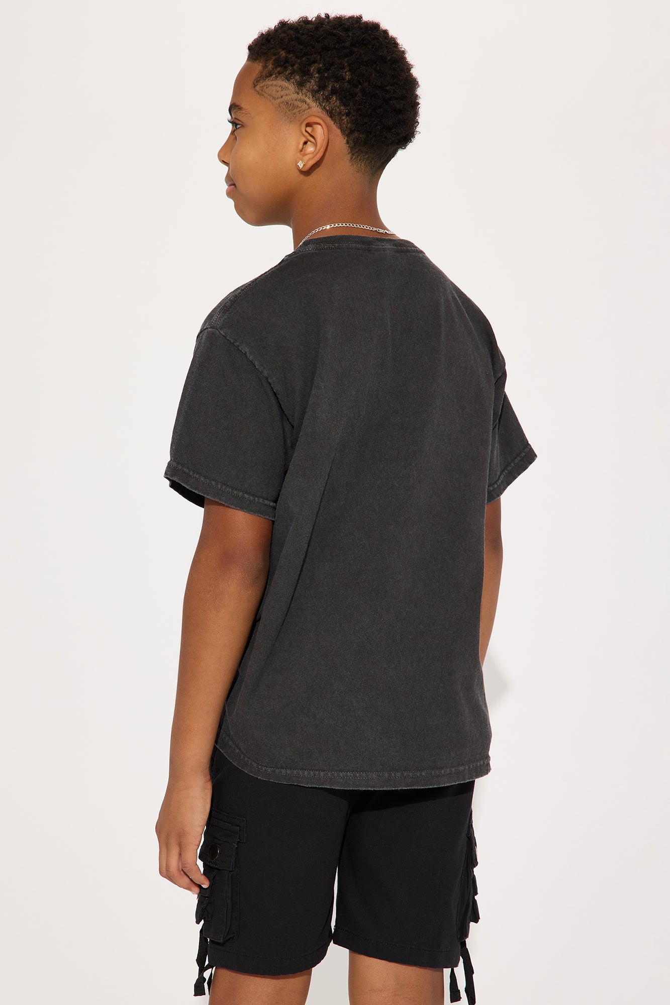 Mini Malcolm X Education Is The Passport To The Future Short Sleeve Tee - Black Wash