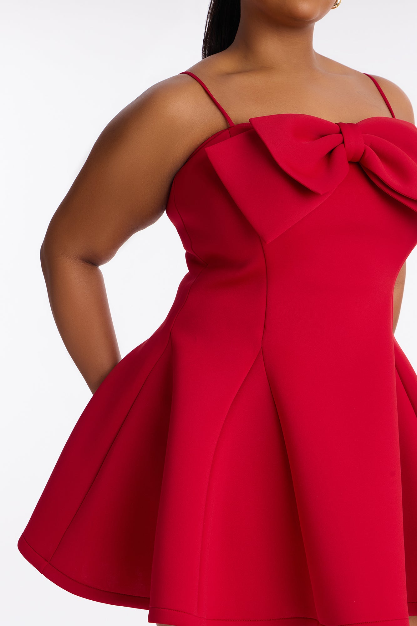 Just A Lover Girl A Line Scuba Mini Dress - Red