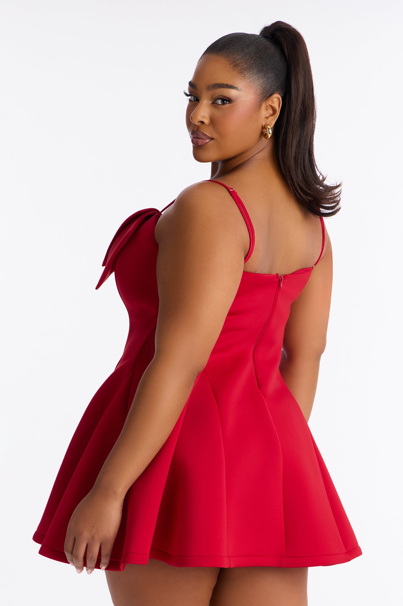 Just A Lover Girl A Line Scuba Mini Dress - Red