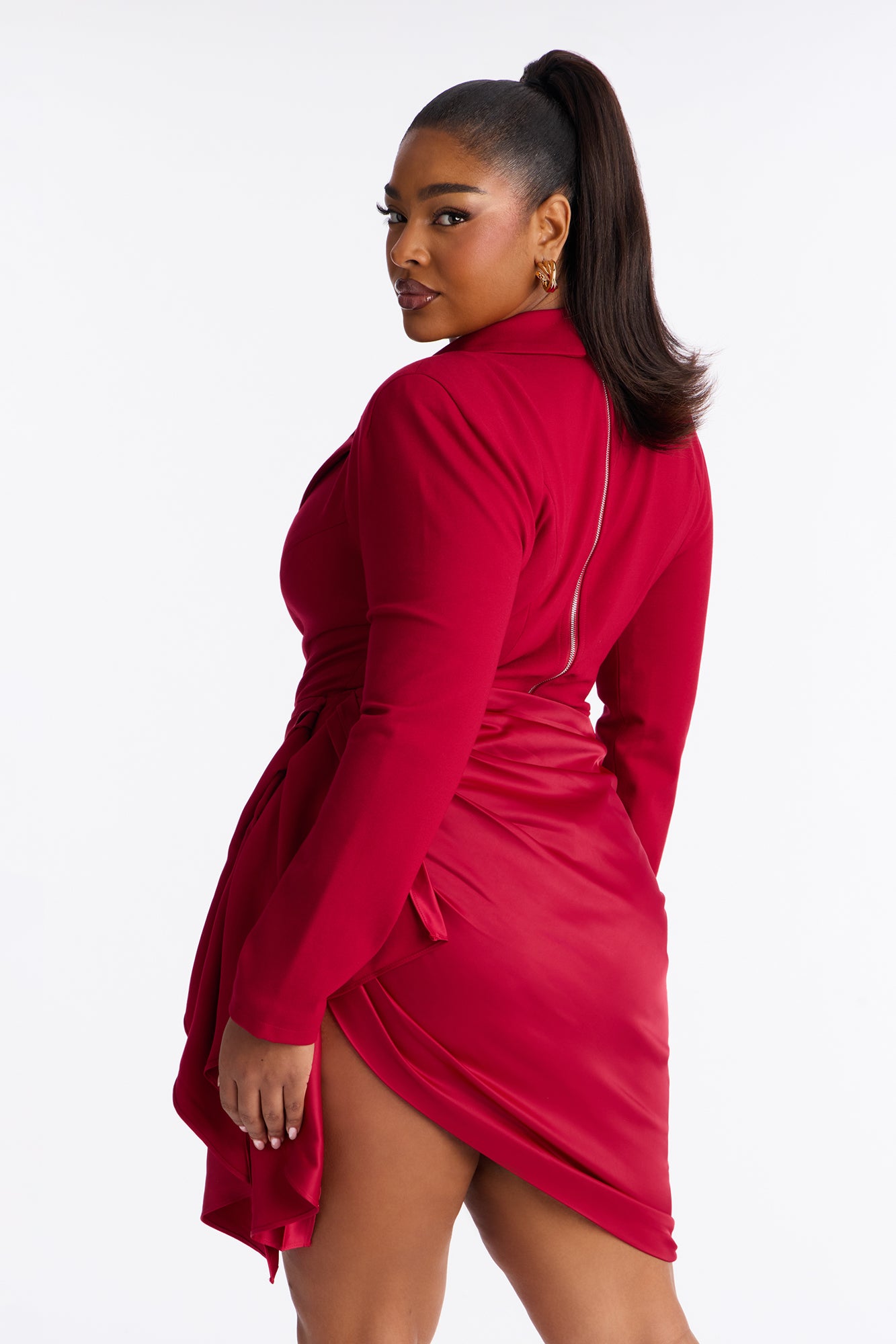 Akaira Blazer Dress - Wine