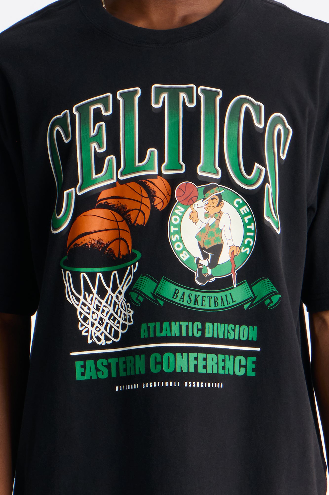 Celtics For The City Short Sleeve Tee - Black Wash