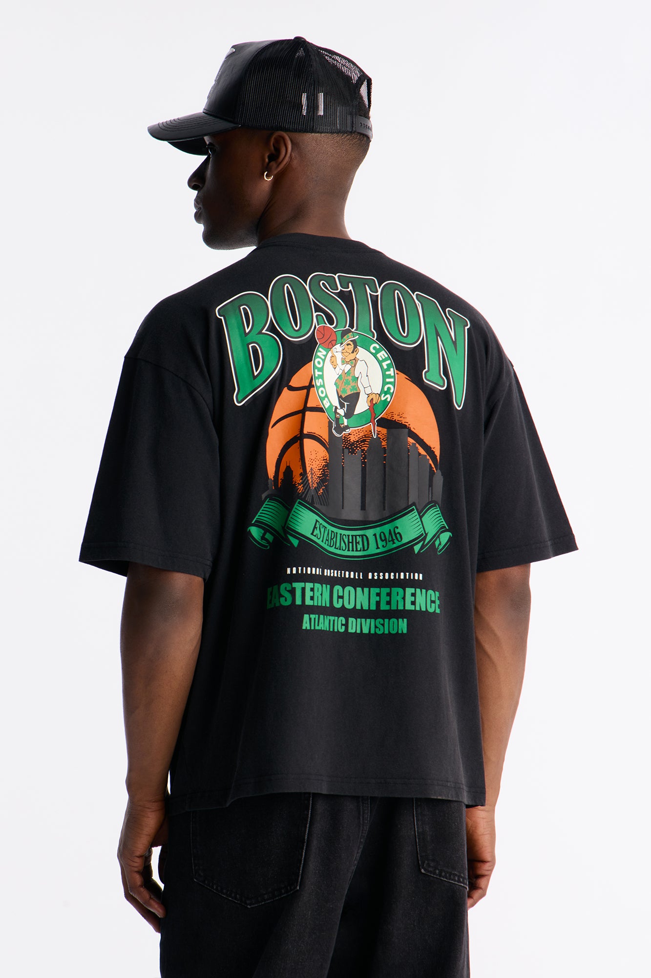 Celtics For The City Short Sleeve Tee - Black Wash