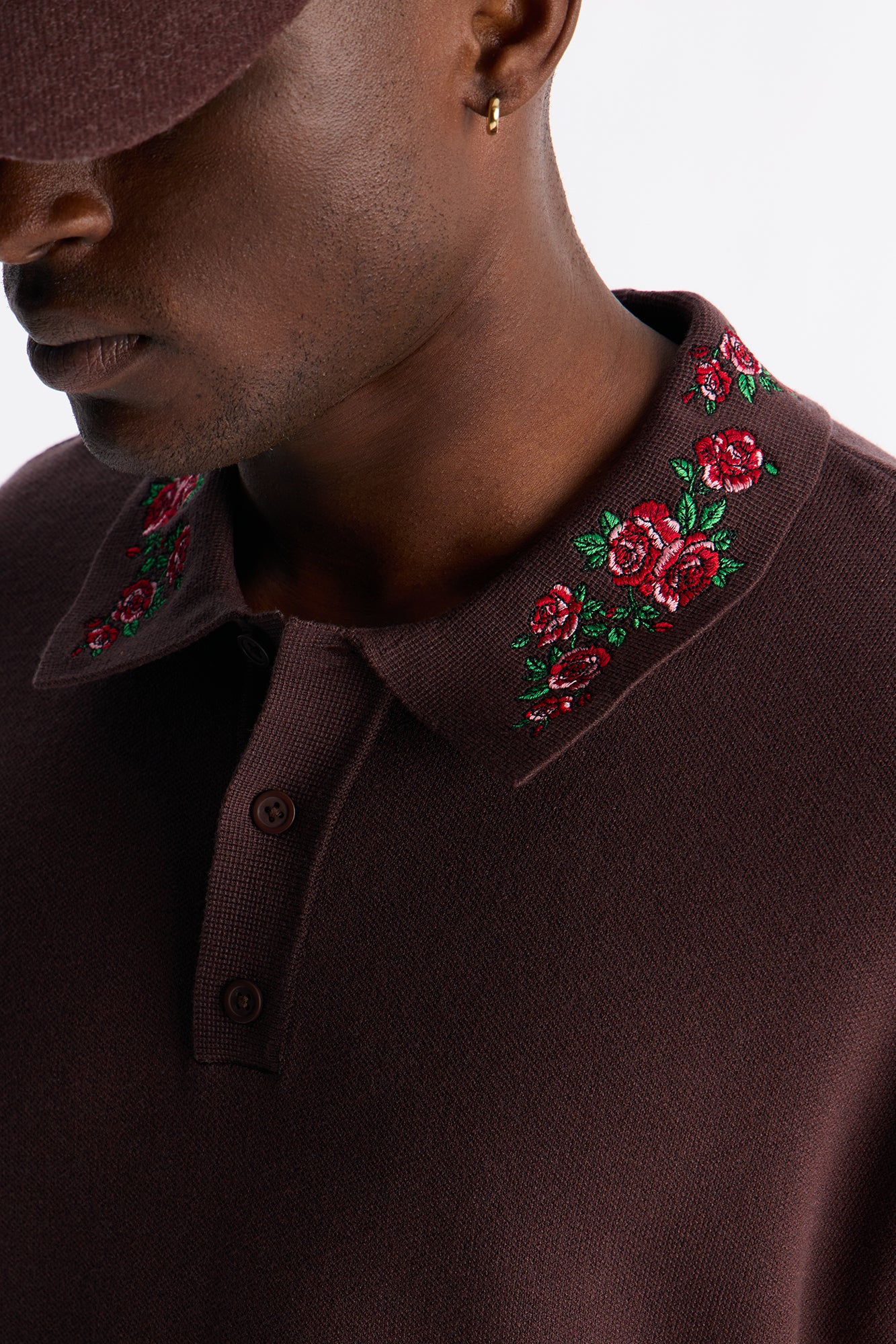 Roses Are Red Polo Short Sleeve Polo - Brown