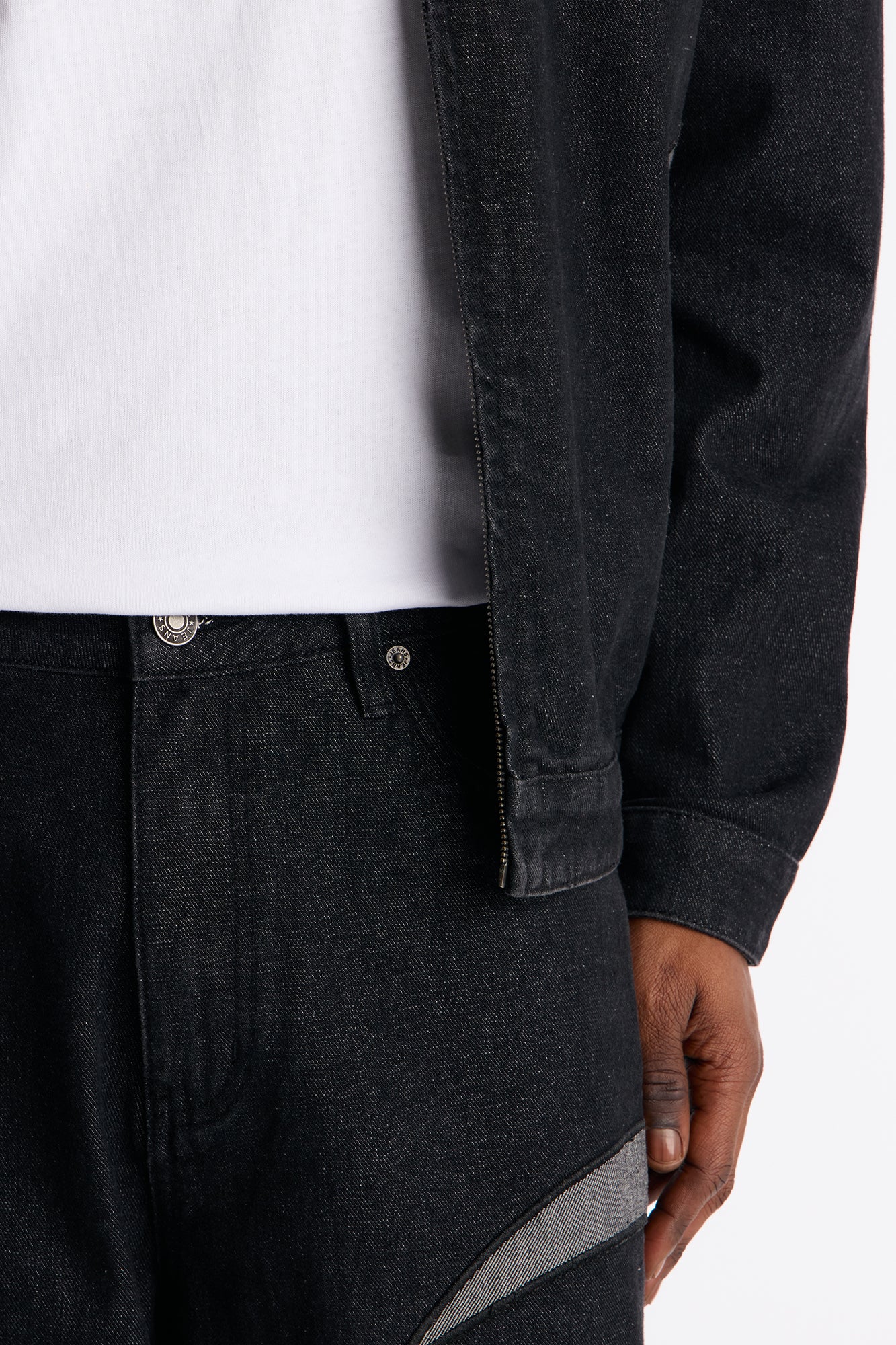 Baggy Crescent Jean - Black