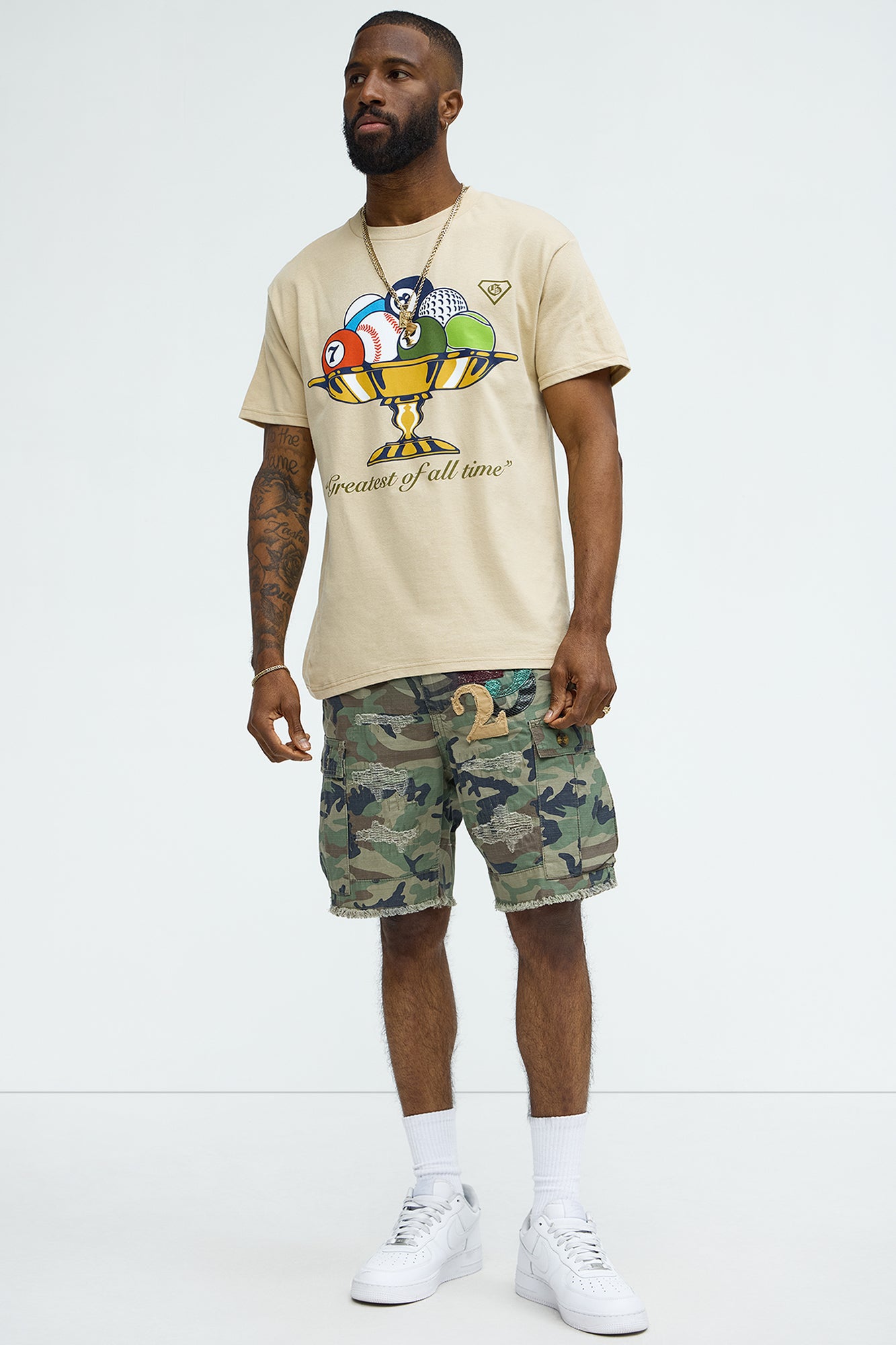 On Command Paint Splatter Camo Shorts - Camouflage