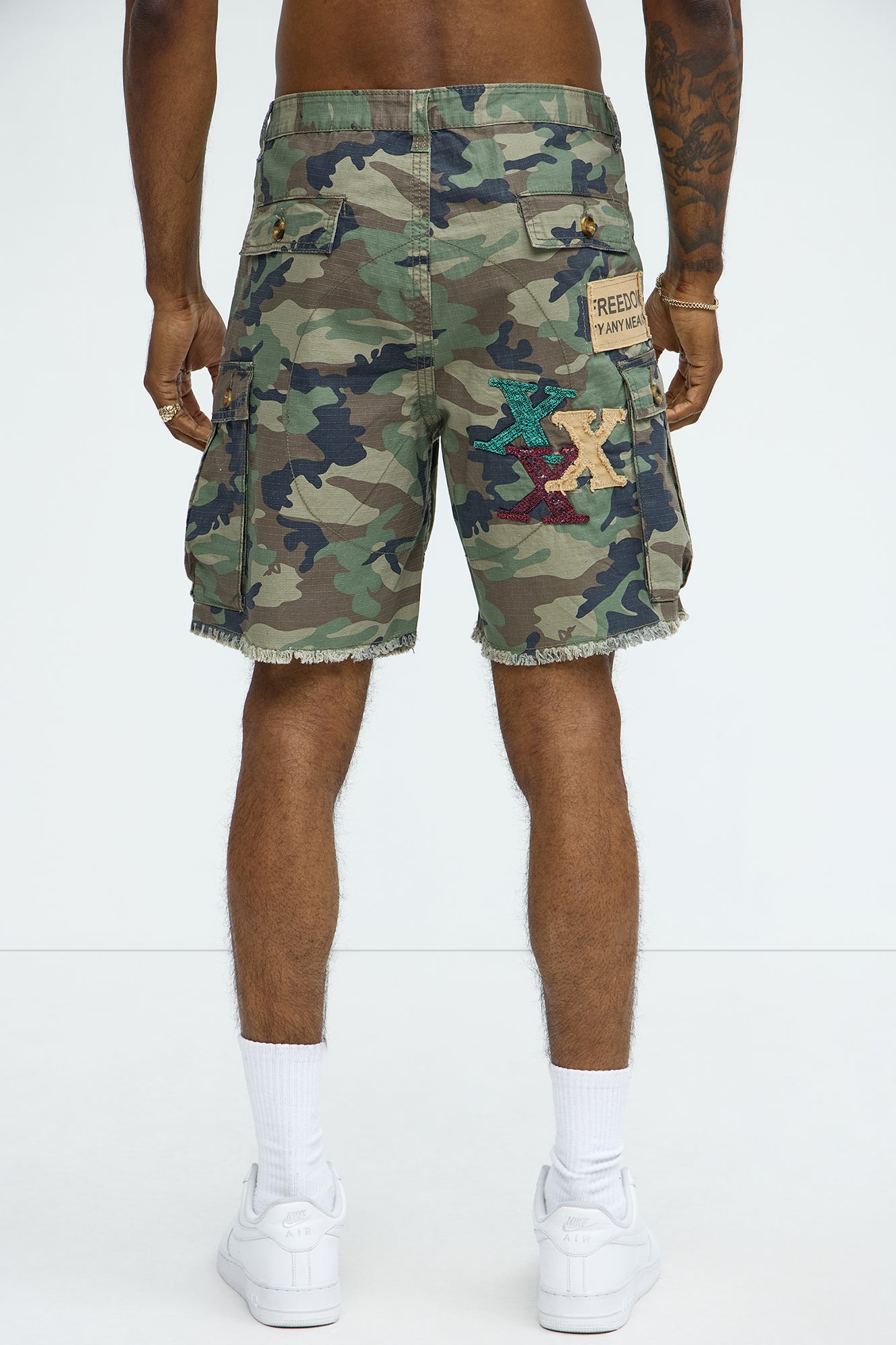 On Command Paint Splatter Camo Shorts - Camouflage
