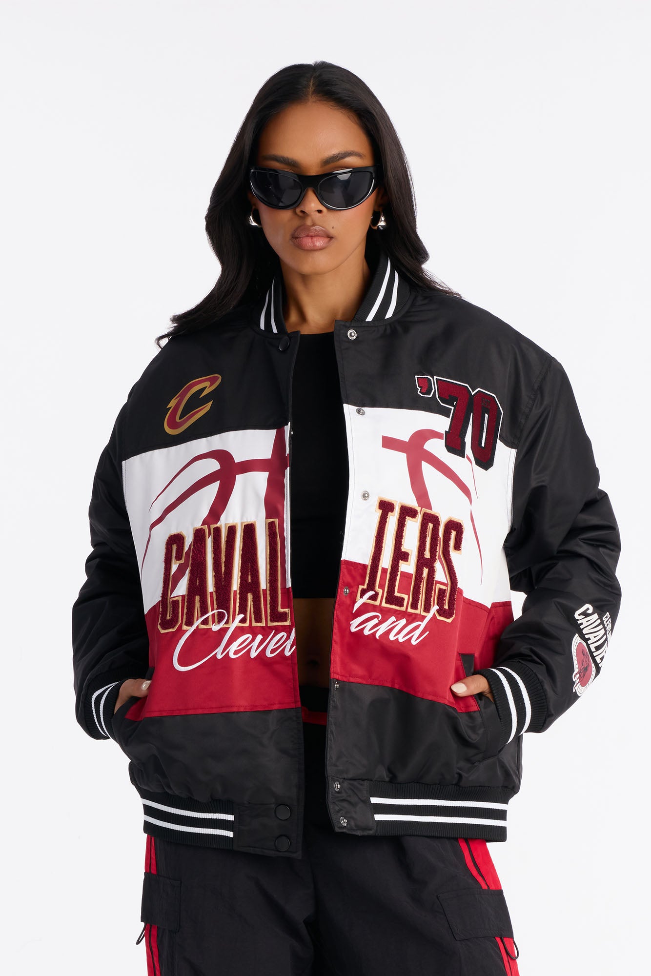 NBA Cleveland Cavaliers Twill Jacket - Black