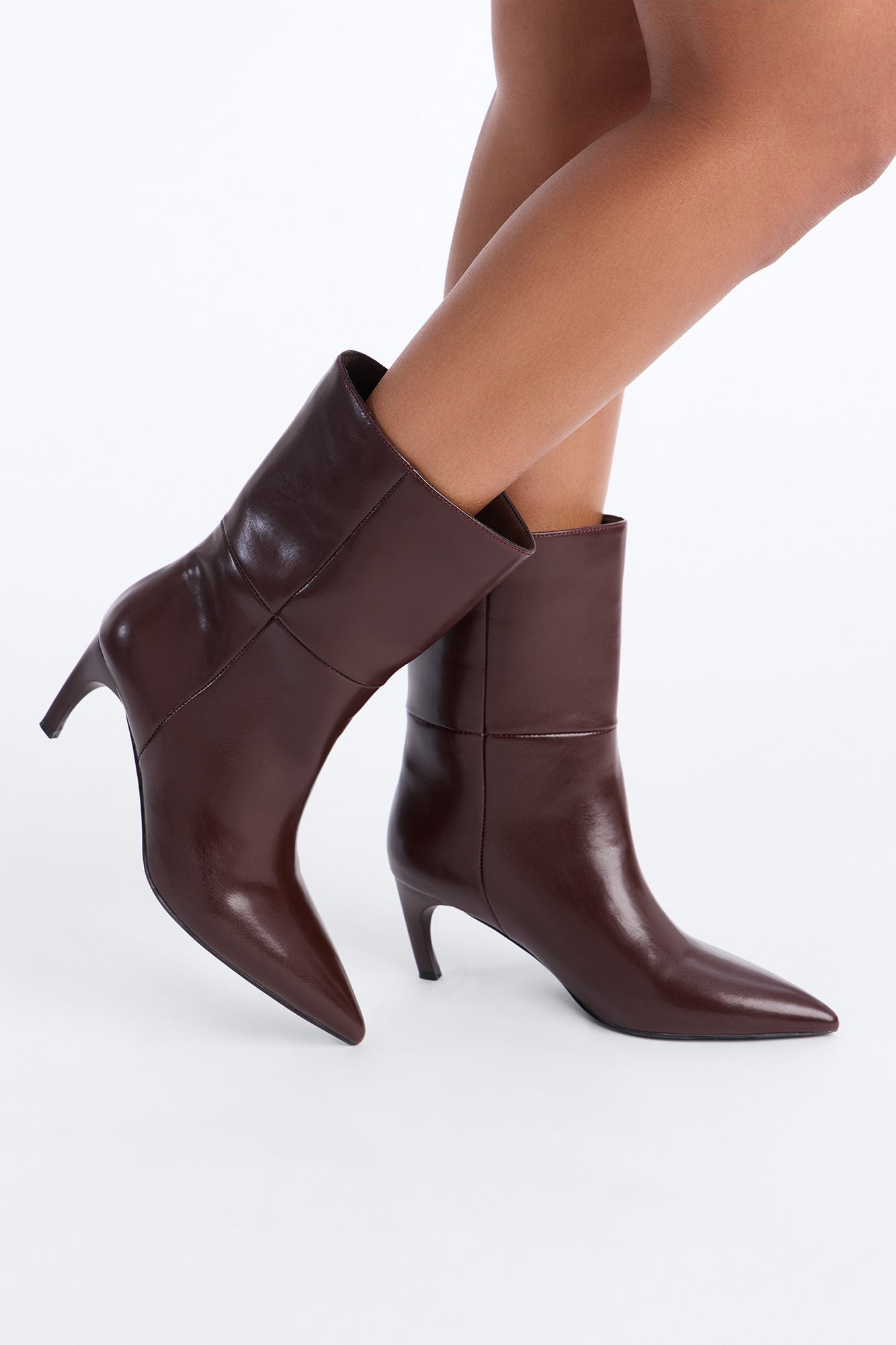 Chip Ankle Booties - Brown