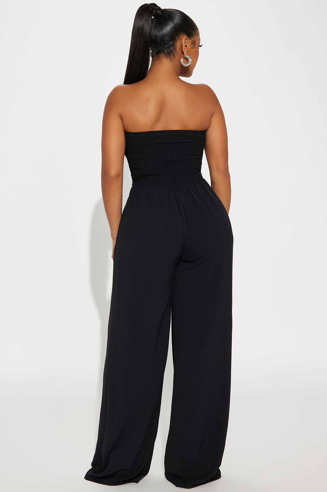 Mabel Smocked Jumpsuit - Black
