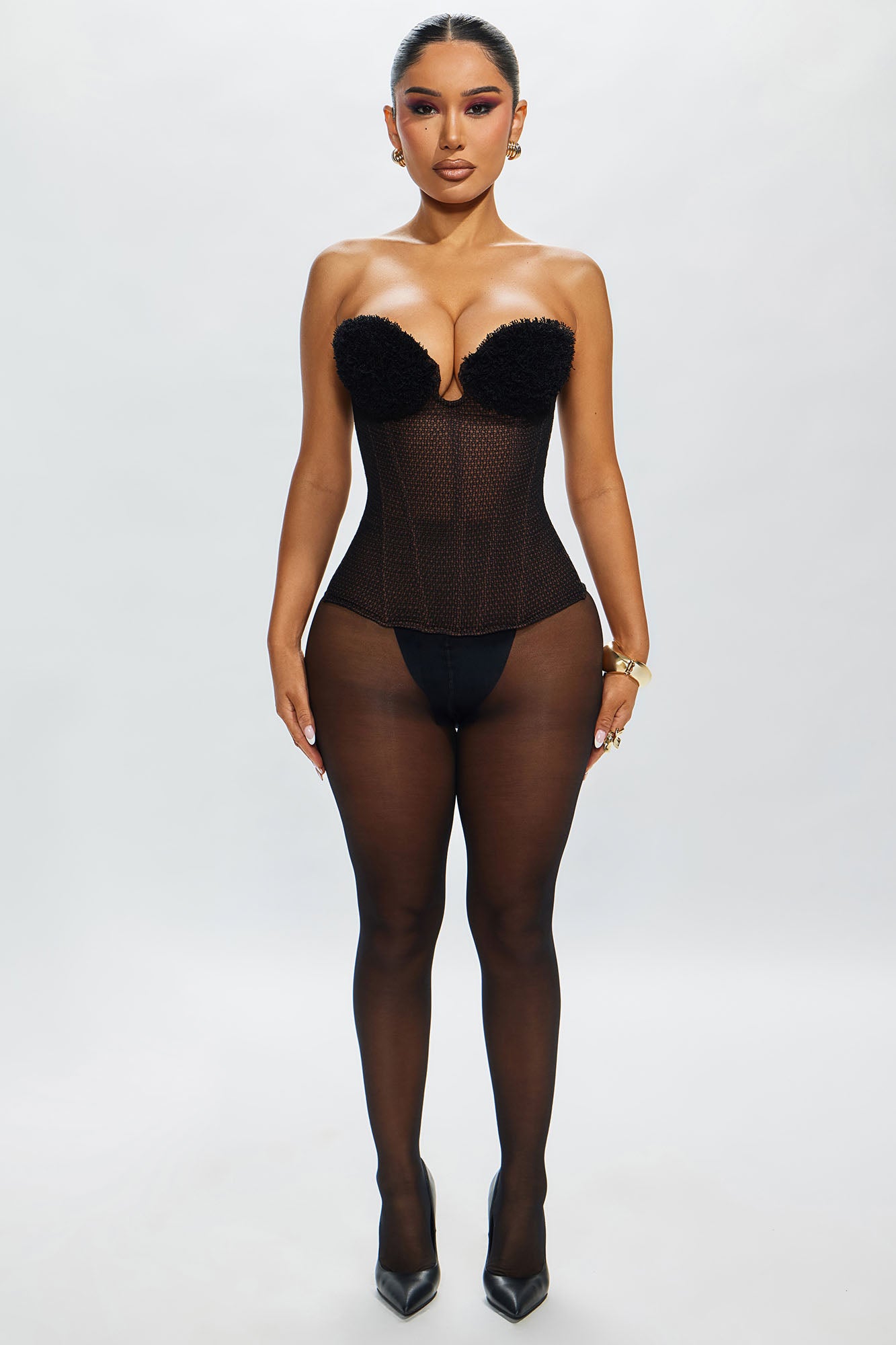 Heartbreaker Corset Top - Chocolate/Combo