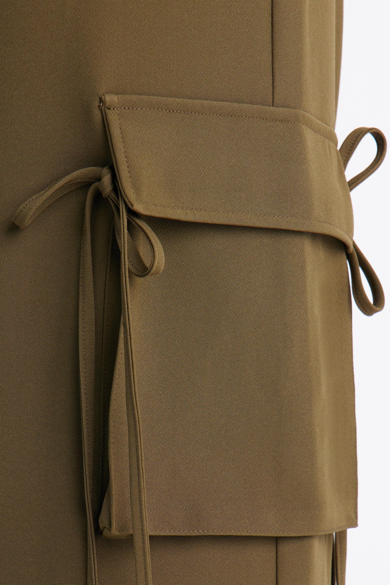 Morgan V Waist Cargo Pants 33 - Military Green