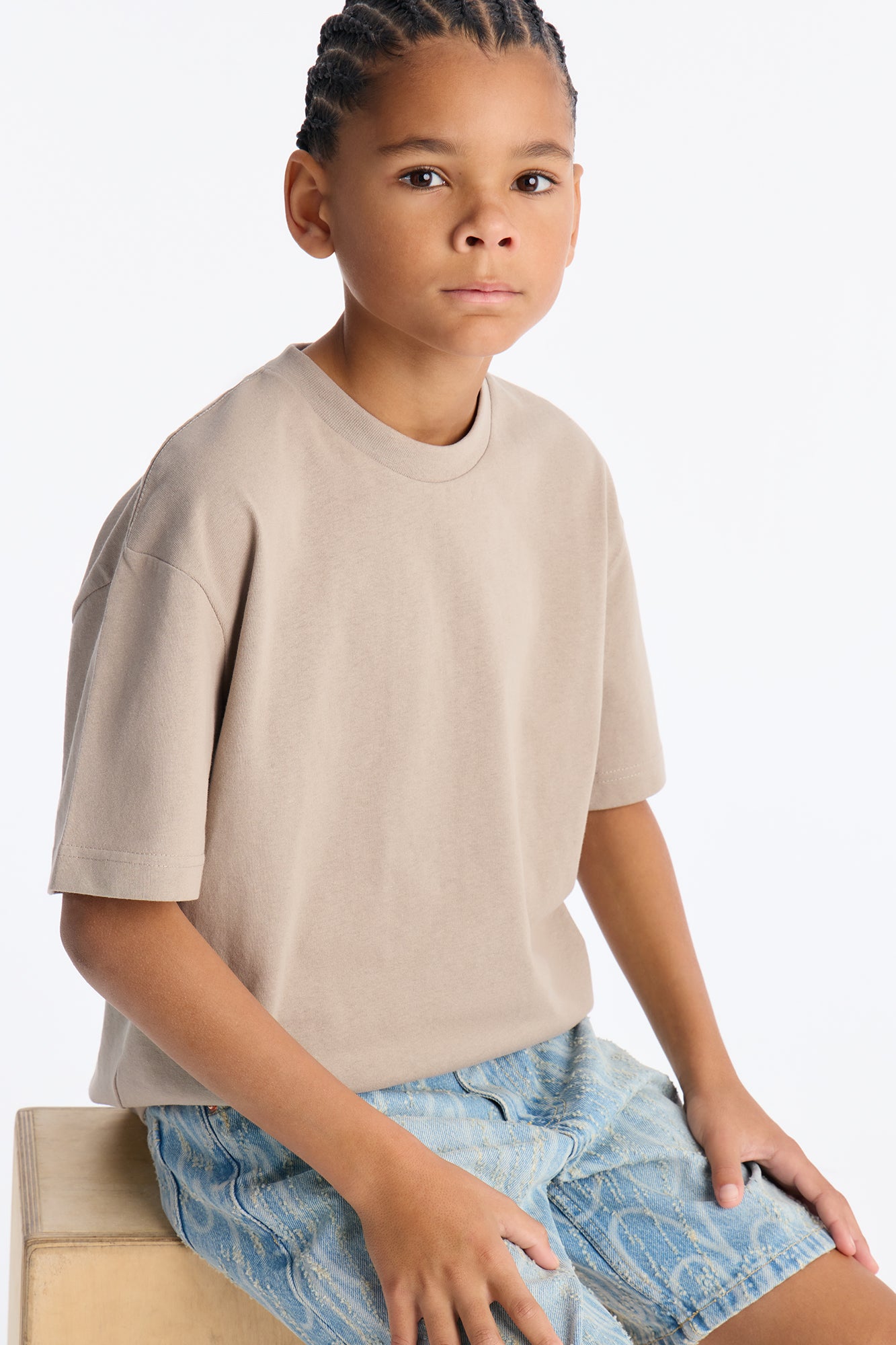 Mini Oversized Heavyweight Tee 240GSM - Taupe