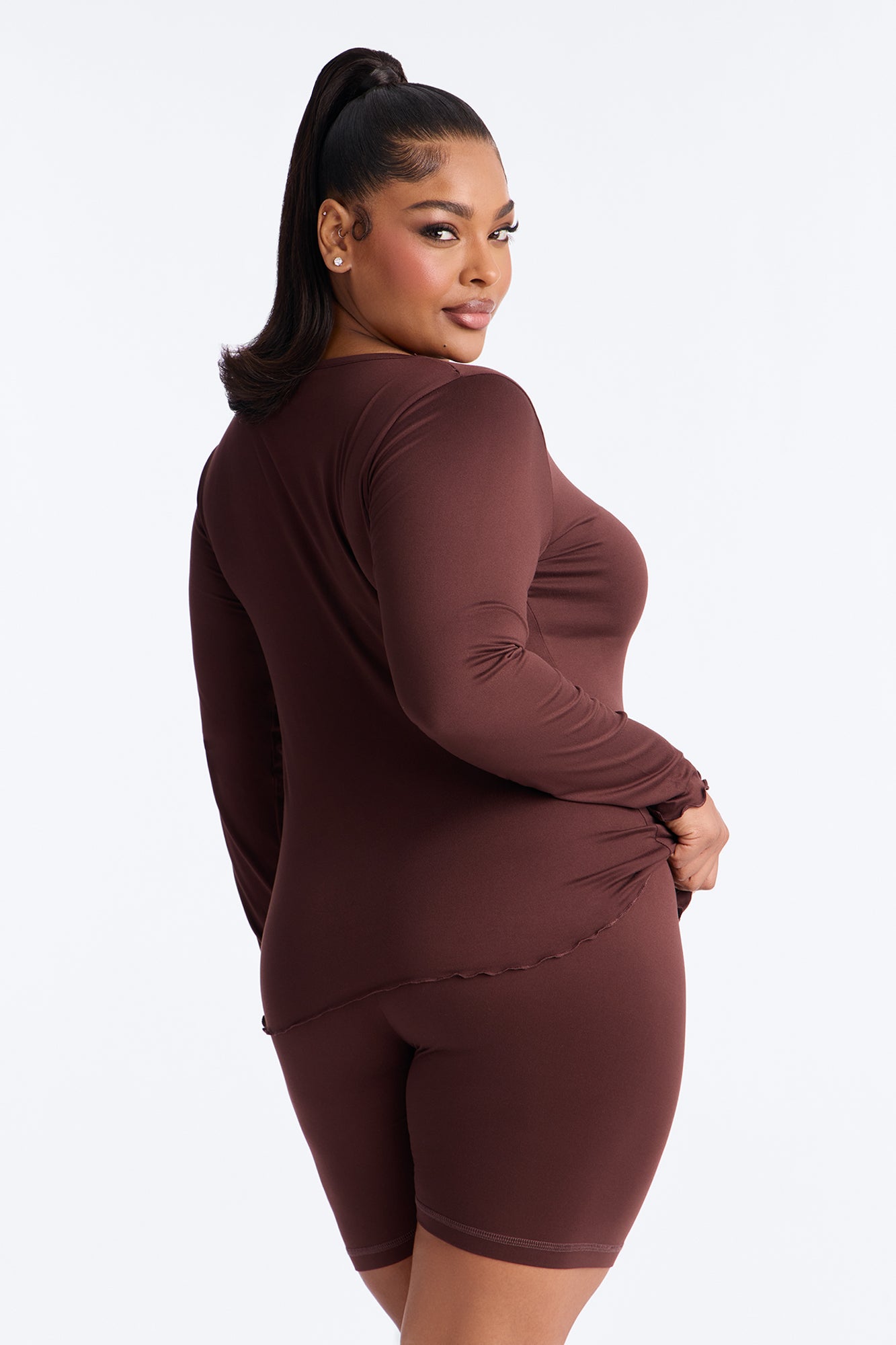 Between Us PJ Boxer Short Set - Chocolate