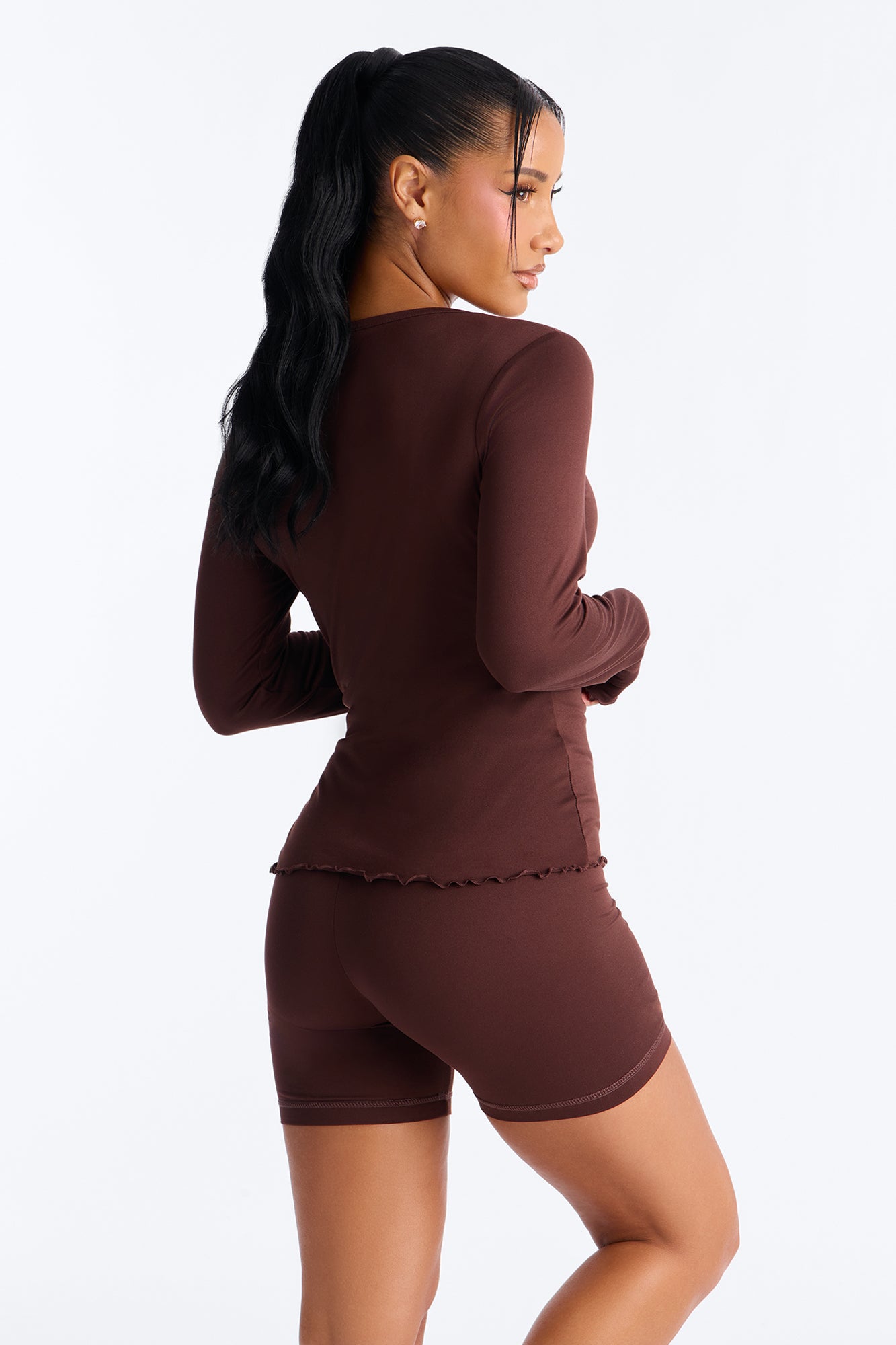 Between Us PJ Boxer Short Set - Chocolate