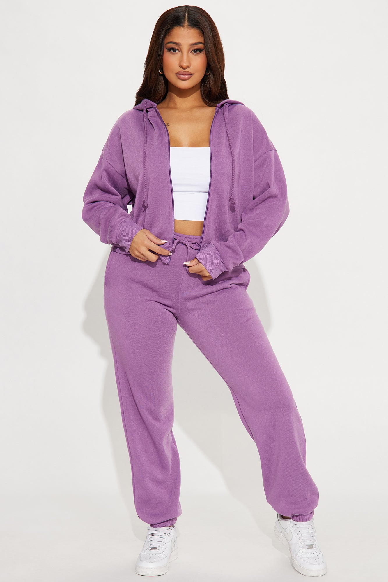 Game On Fleece Jogger Set - Lilac