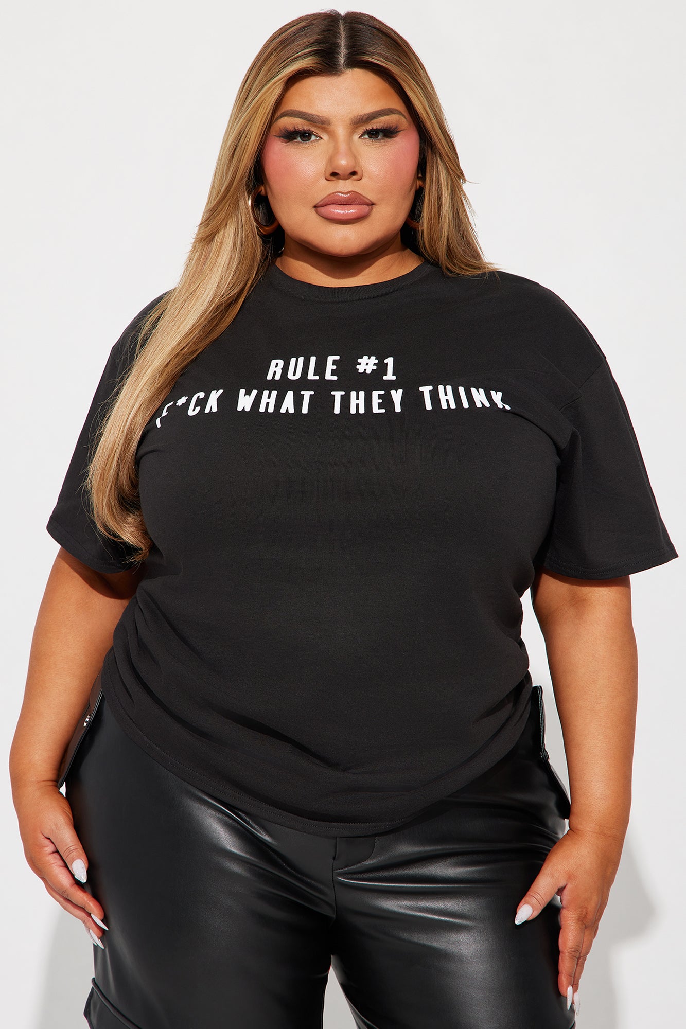 Fck What They Think Graphic Tee - Black