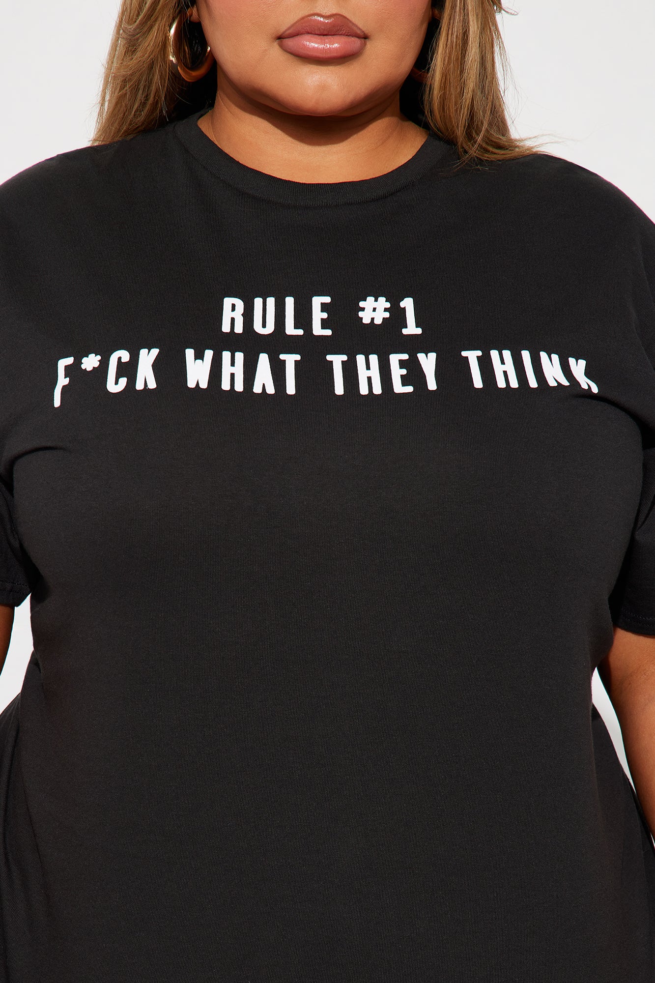 Fck What They Think Graphic Tee - Black