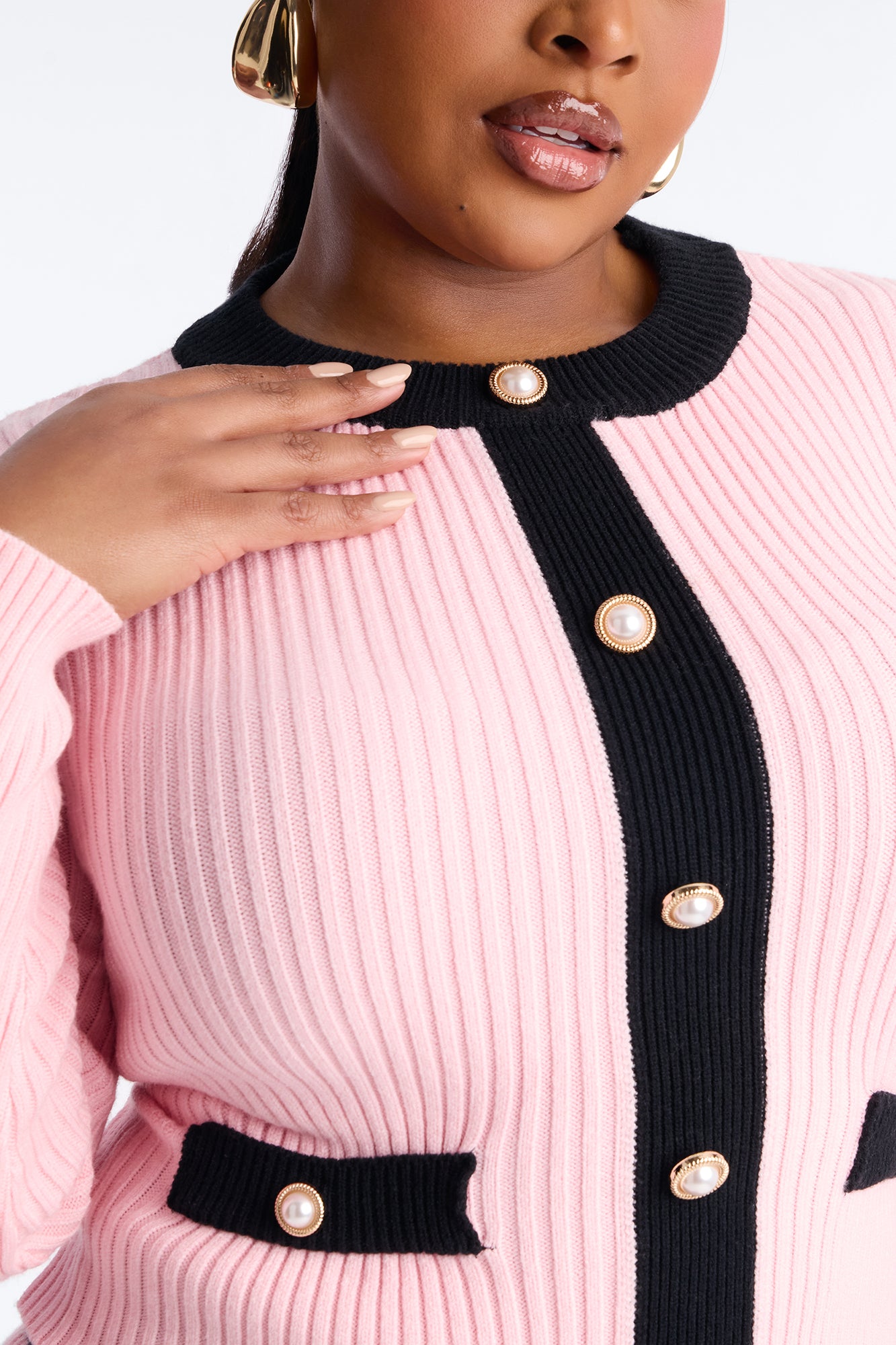 Shanon Sweater Mini Skirt Set - Pink