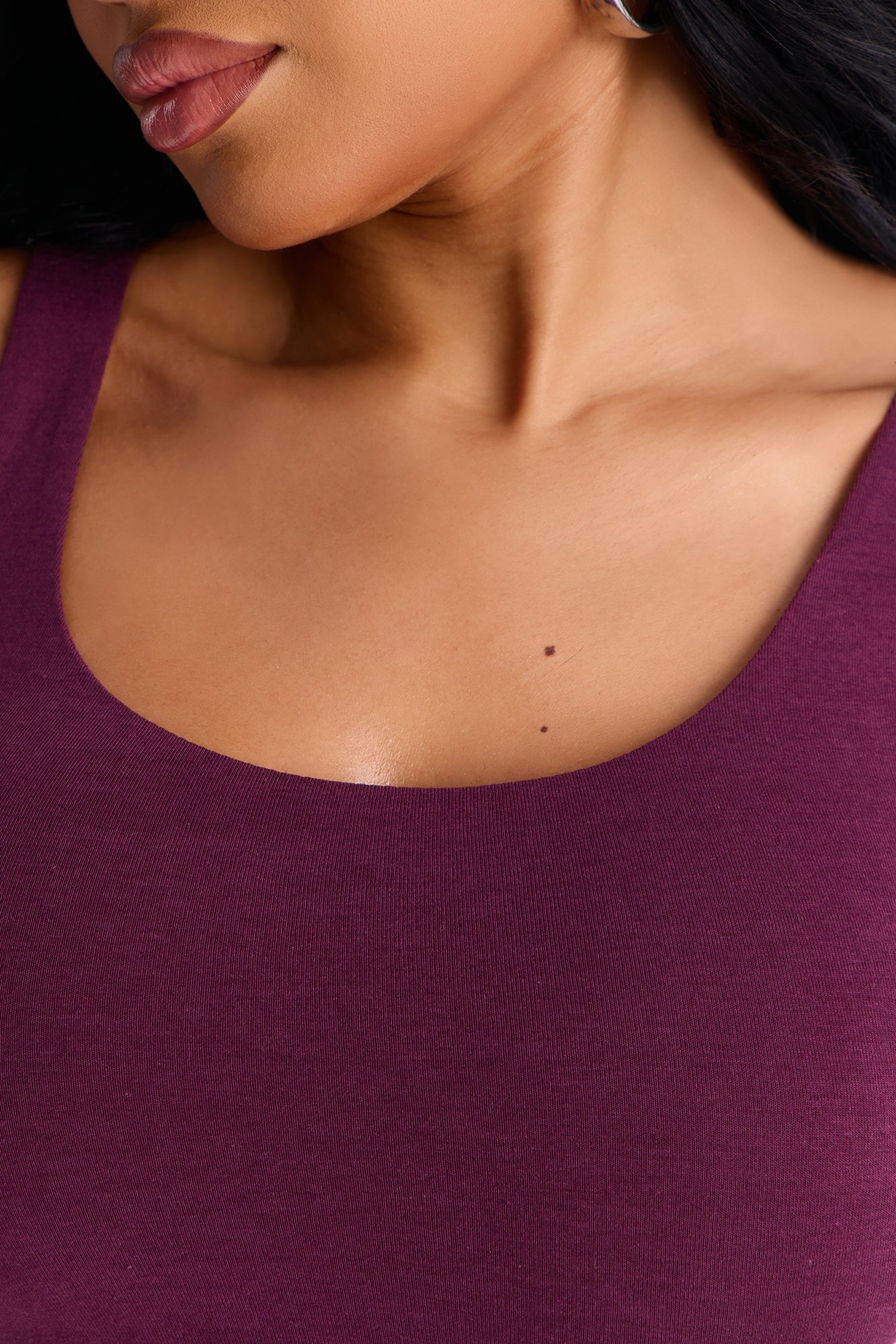 Denise Double Lined Tank - Plum