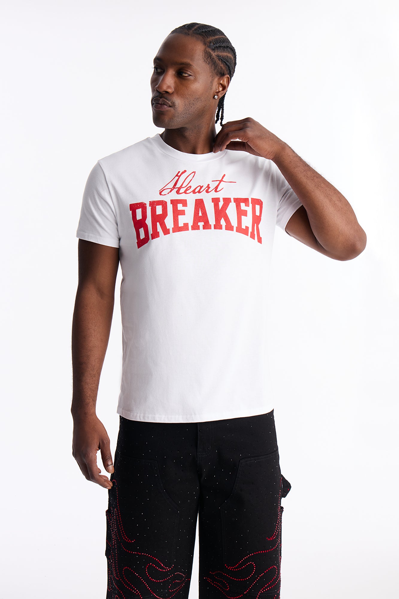 Heartbreaker Cherub Club Short Sleeve Tee - White