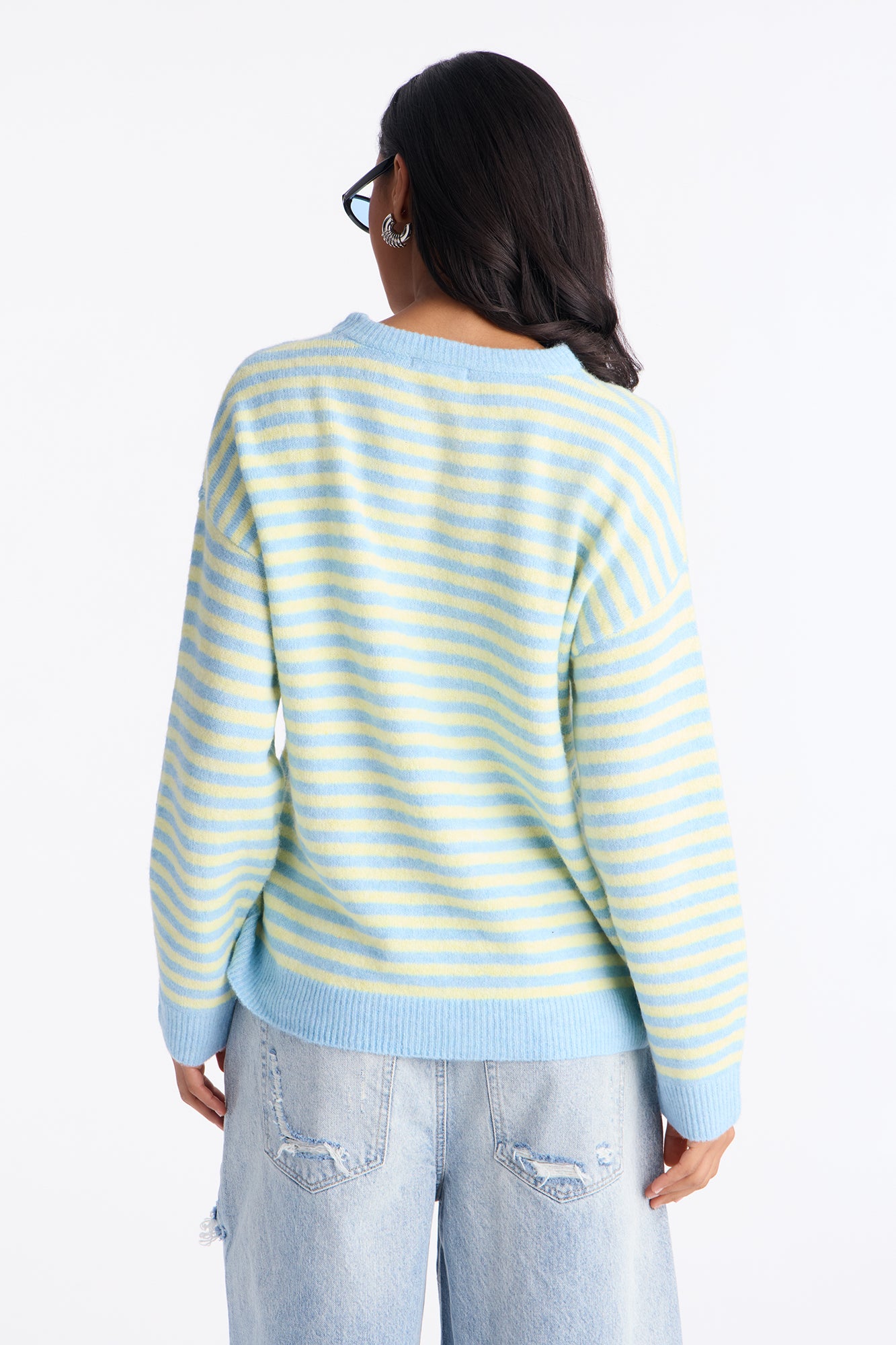 Little Moments Striped Sweater - Blue/combo
