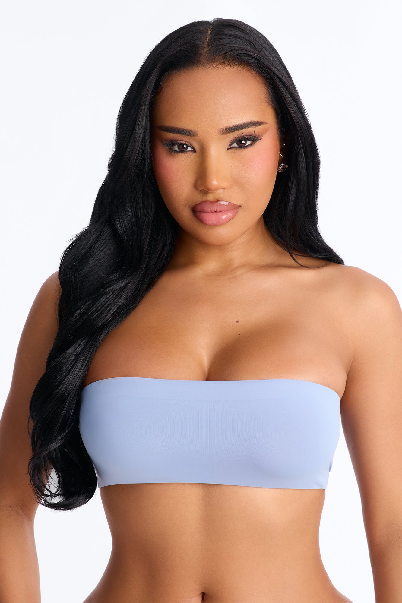 Nova Microfiber Bandeau Bralette - Blue