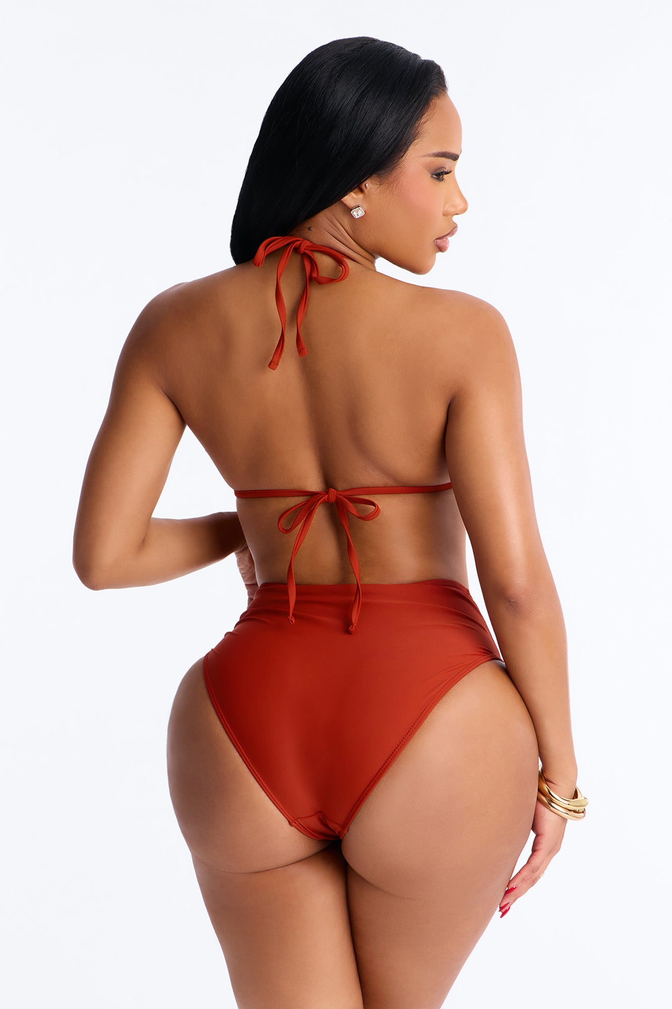 Maui Mix And Match Triangle Bikini Top - Rust