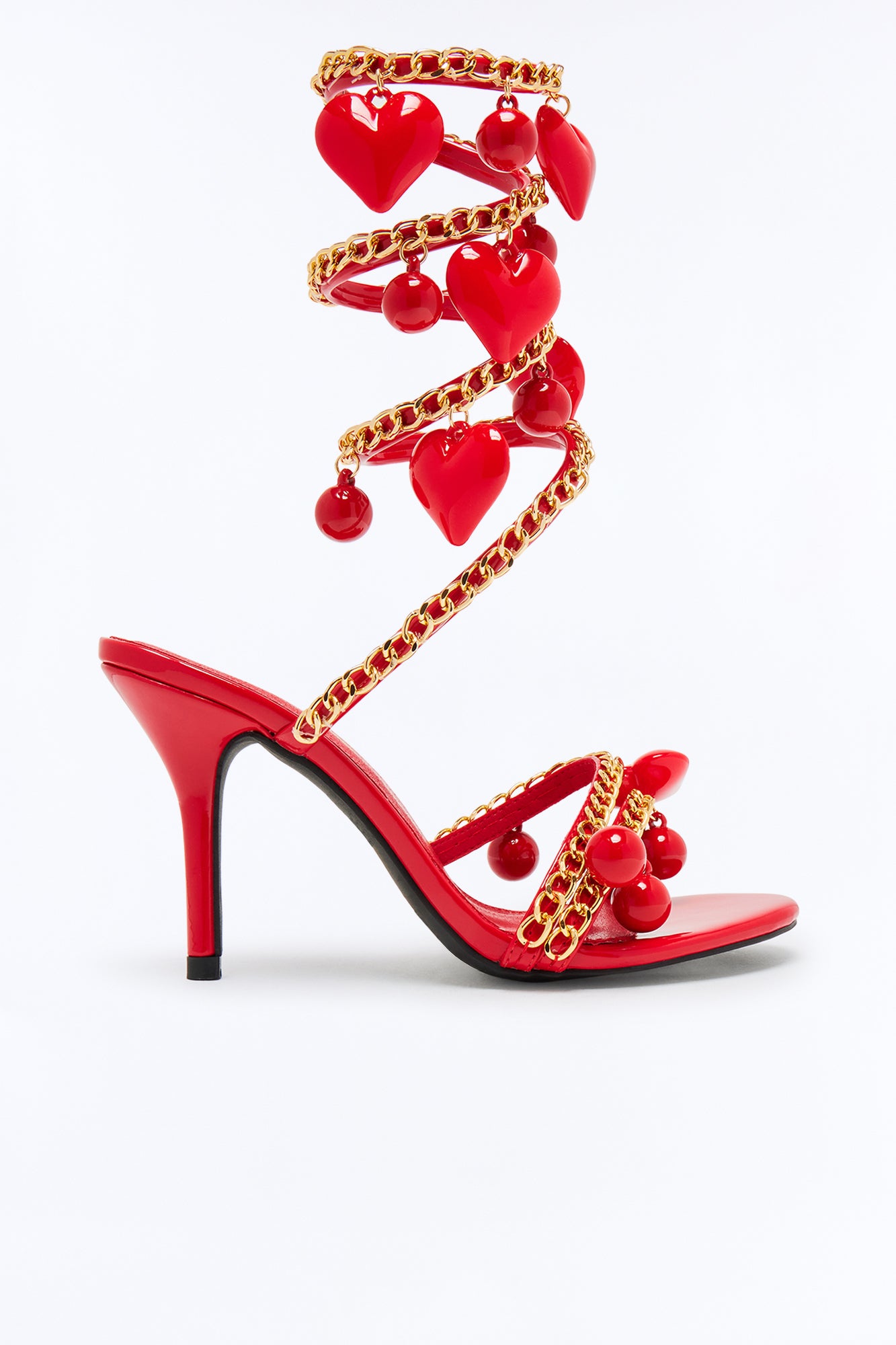 Lost Love Wrap Up Heels - Red
