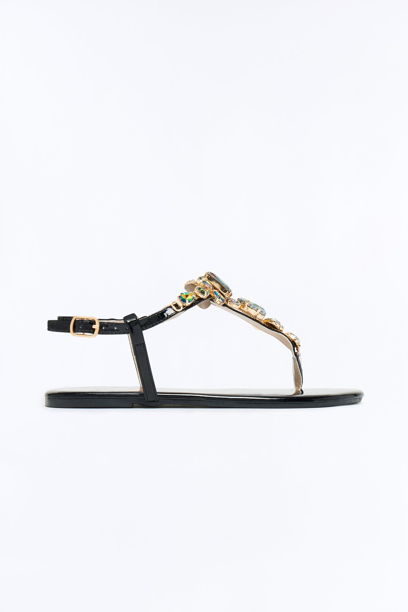 Keepin' Us Together Embellished Sandals - Black