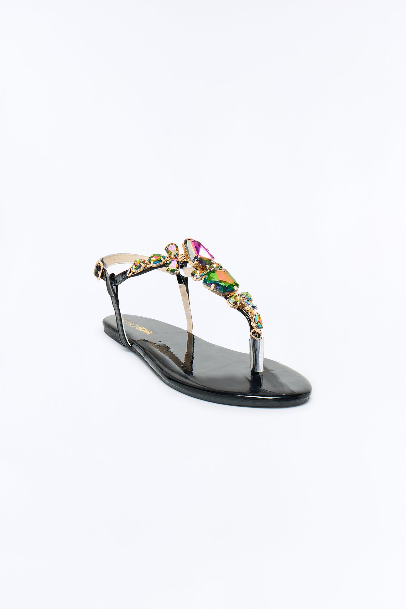 Keepin' Us Together Embellished Sandals - Black
