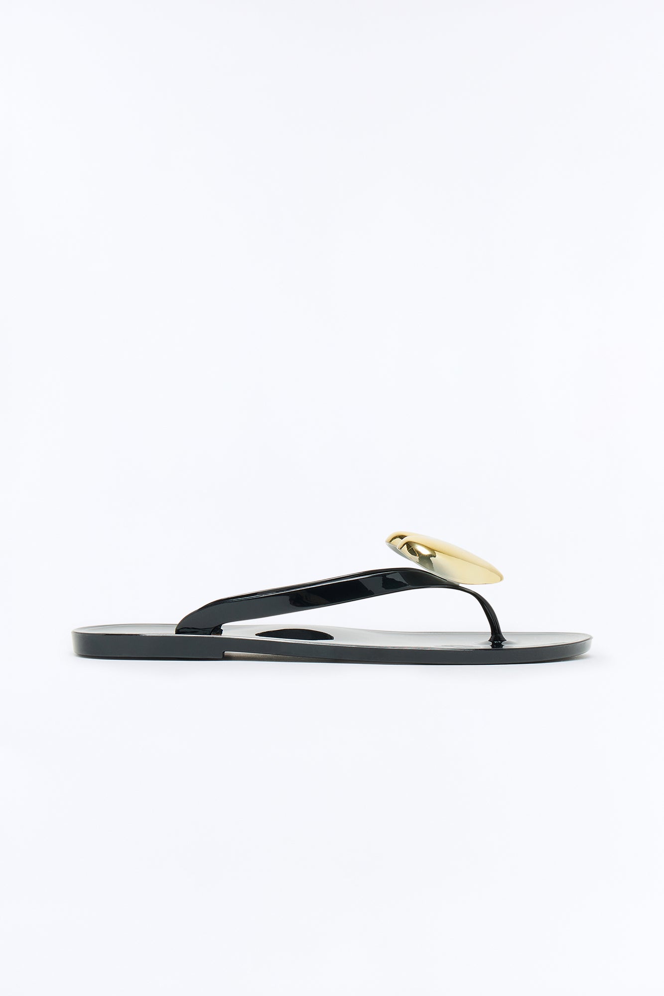 Ravi Heart Jelly Flip Flops - Black