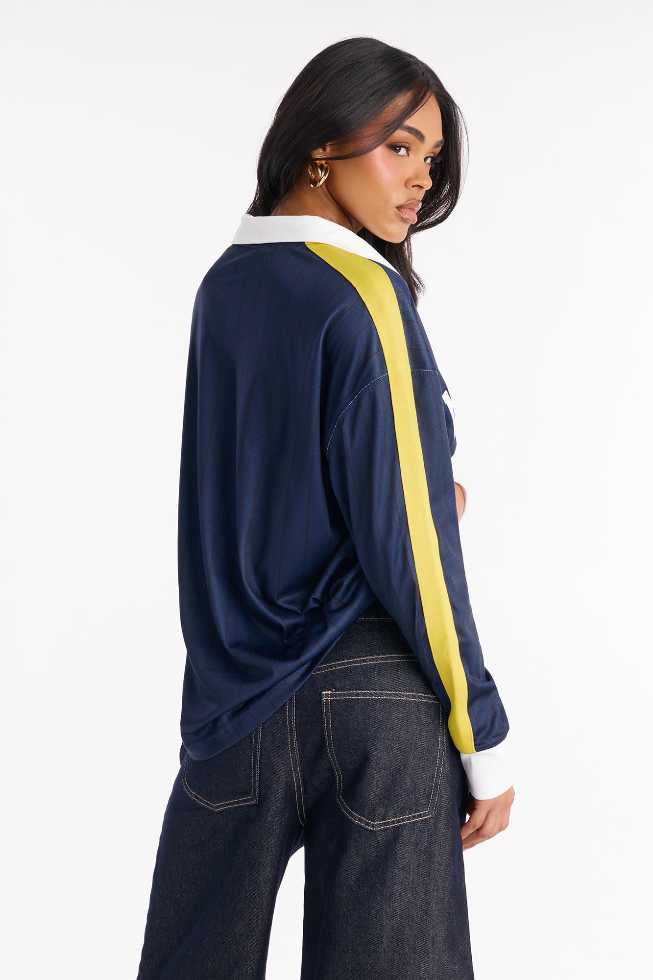 NBA Denver Nuggets Pinstripe Long Sleeve Top - Navy